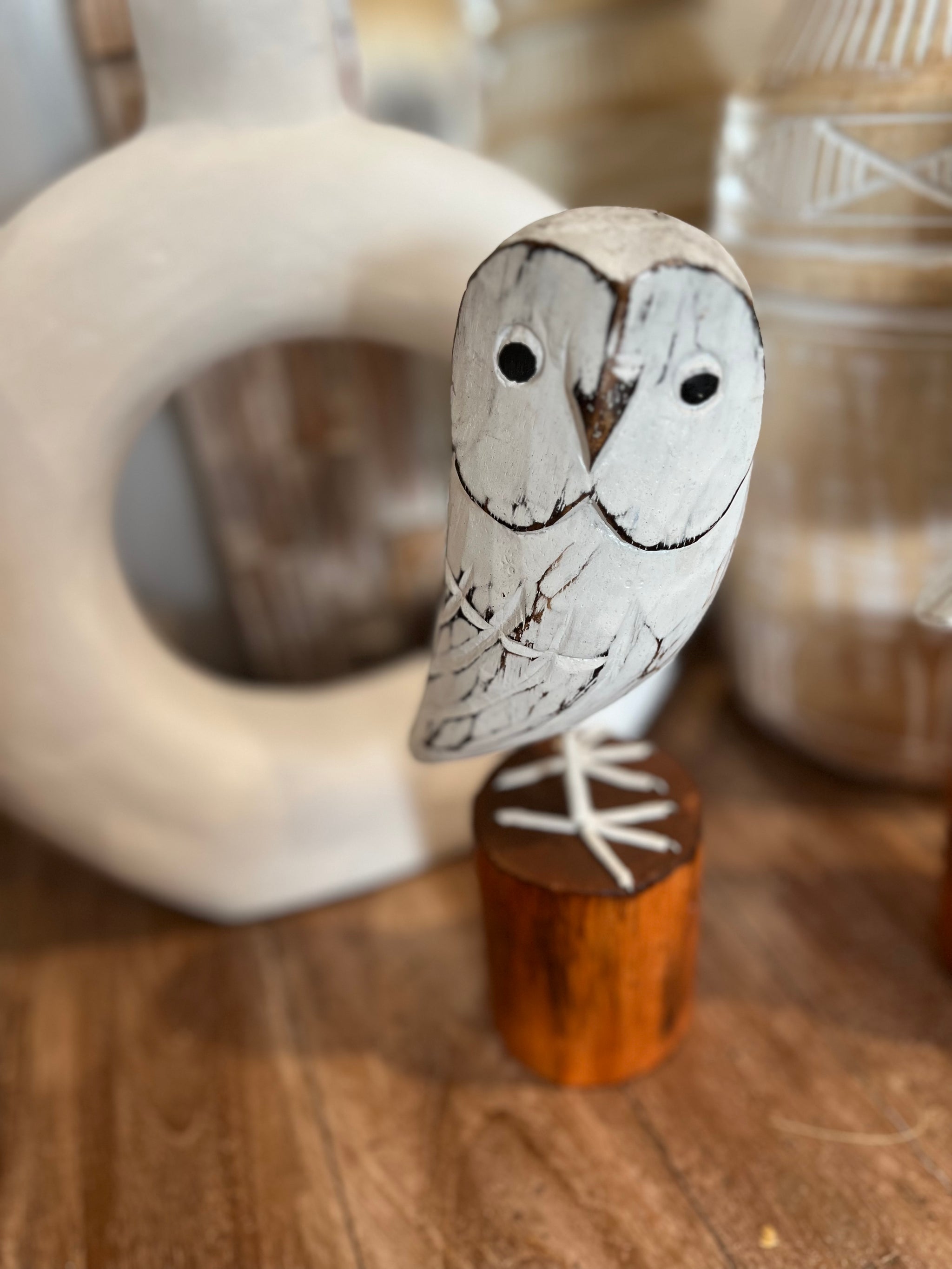 White timber owl on natural stand M