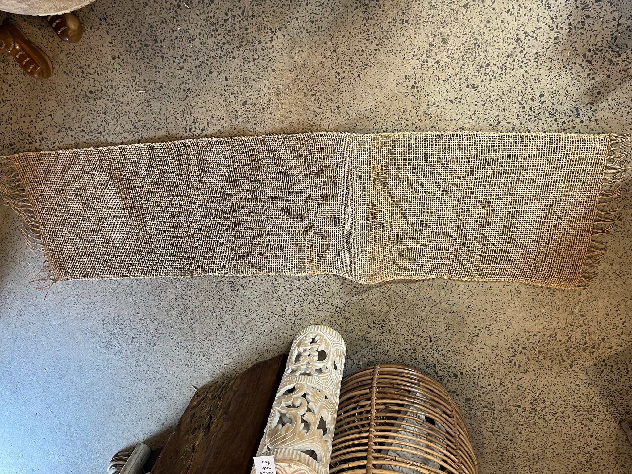 Natural woven table runner 140cm - Bali Beach Beyond