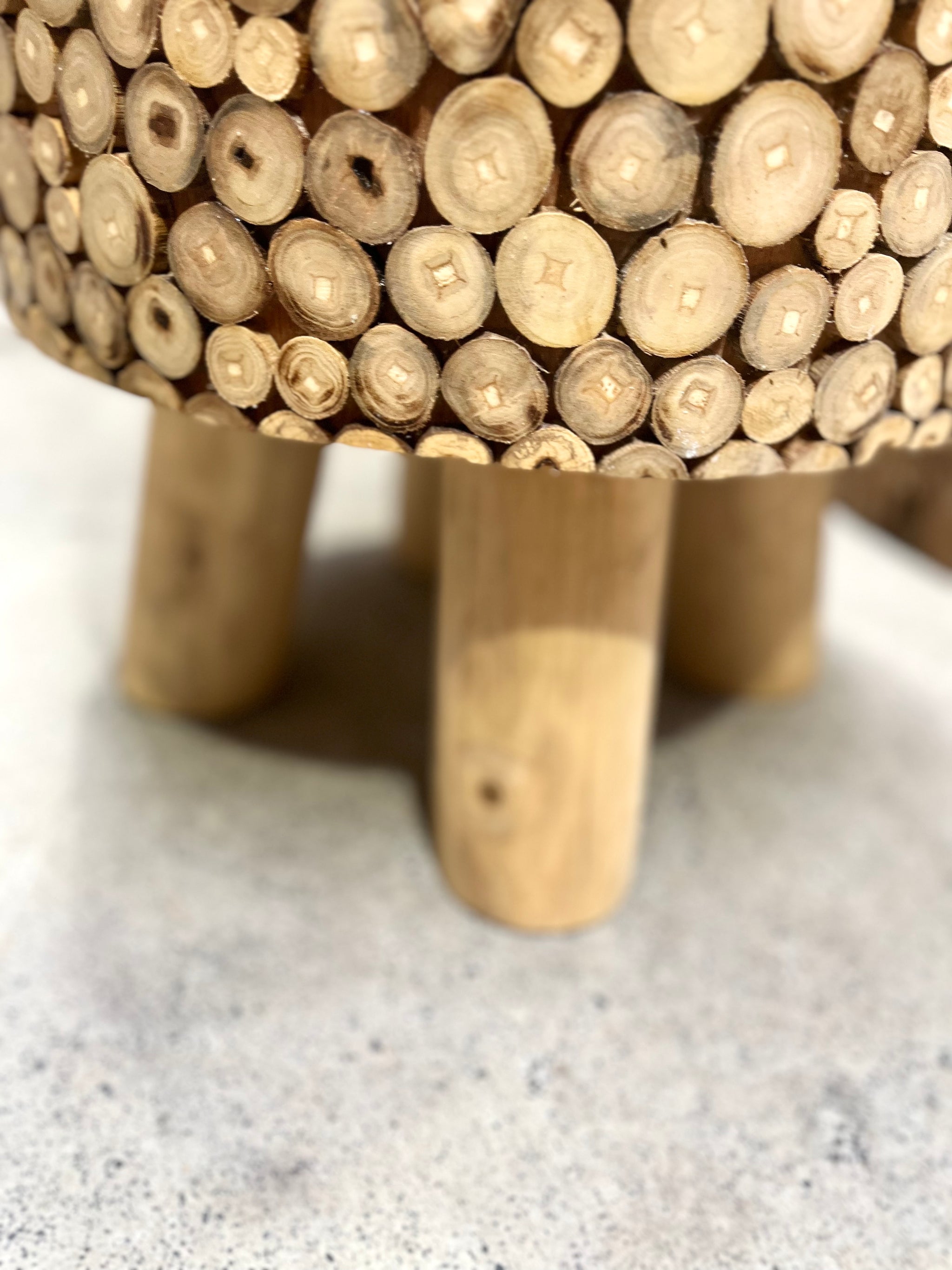 Timber stool / side table. Design 2. - Bali Beach Beyond