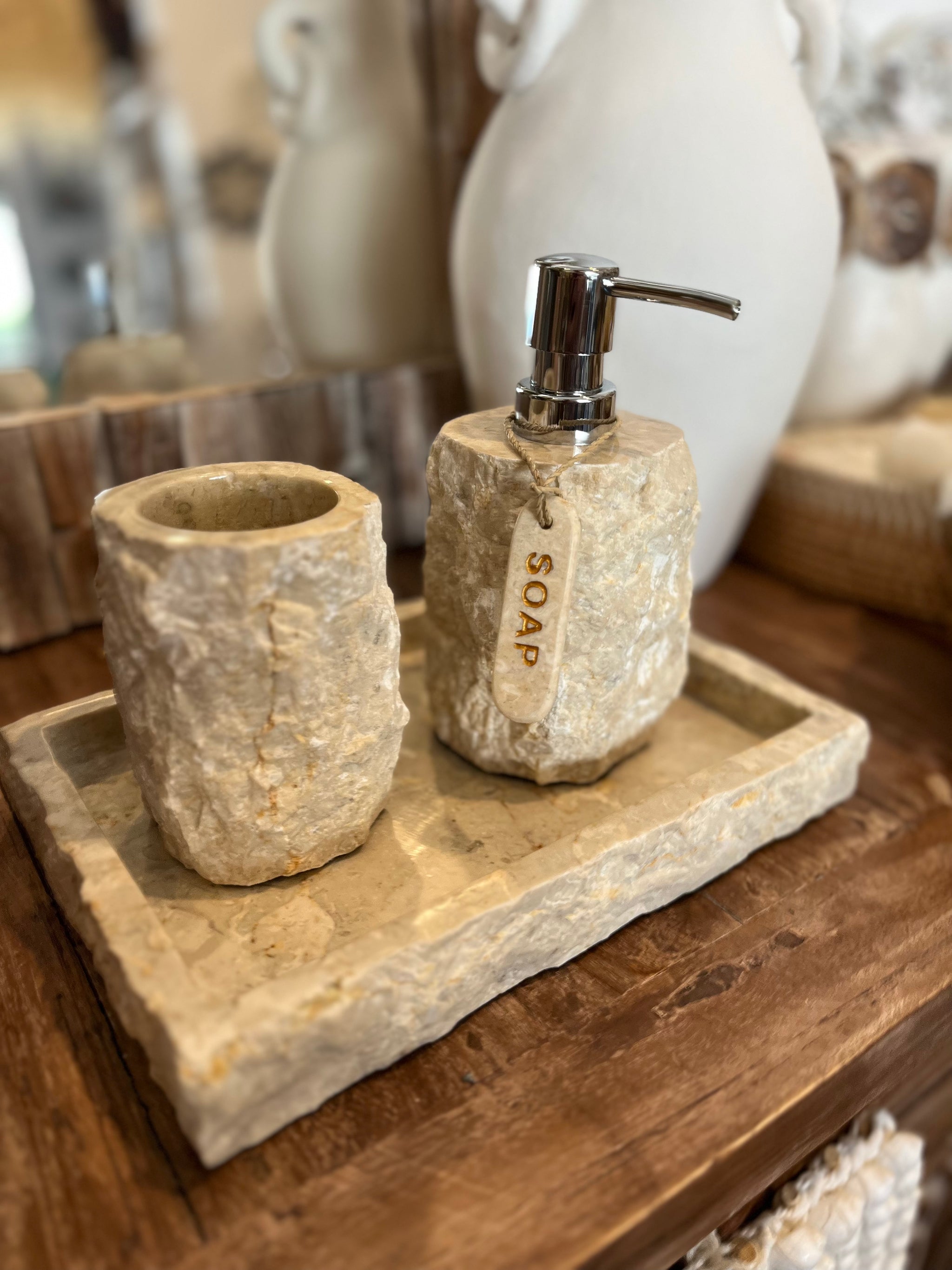 Brand new marble bathroom set. Light - Bali Beach Beyond