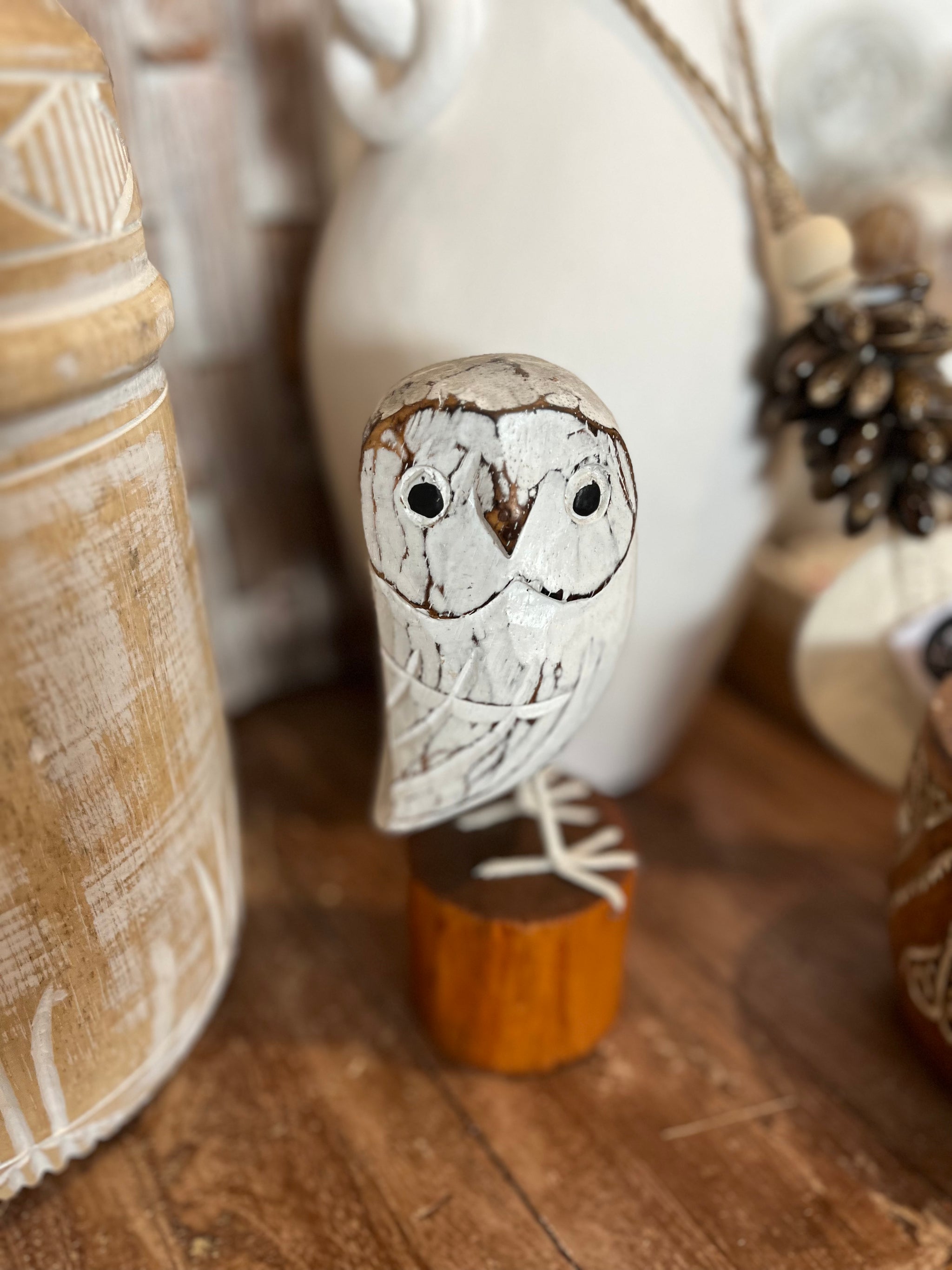 White timber owl on natural stand S