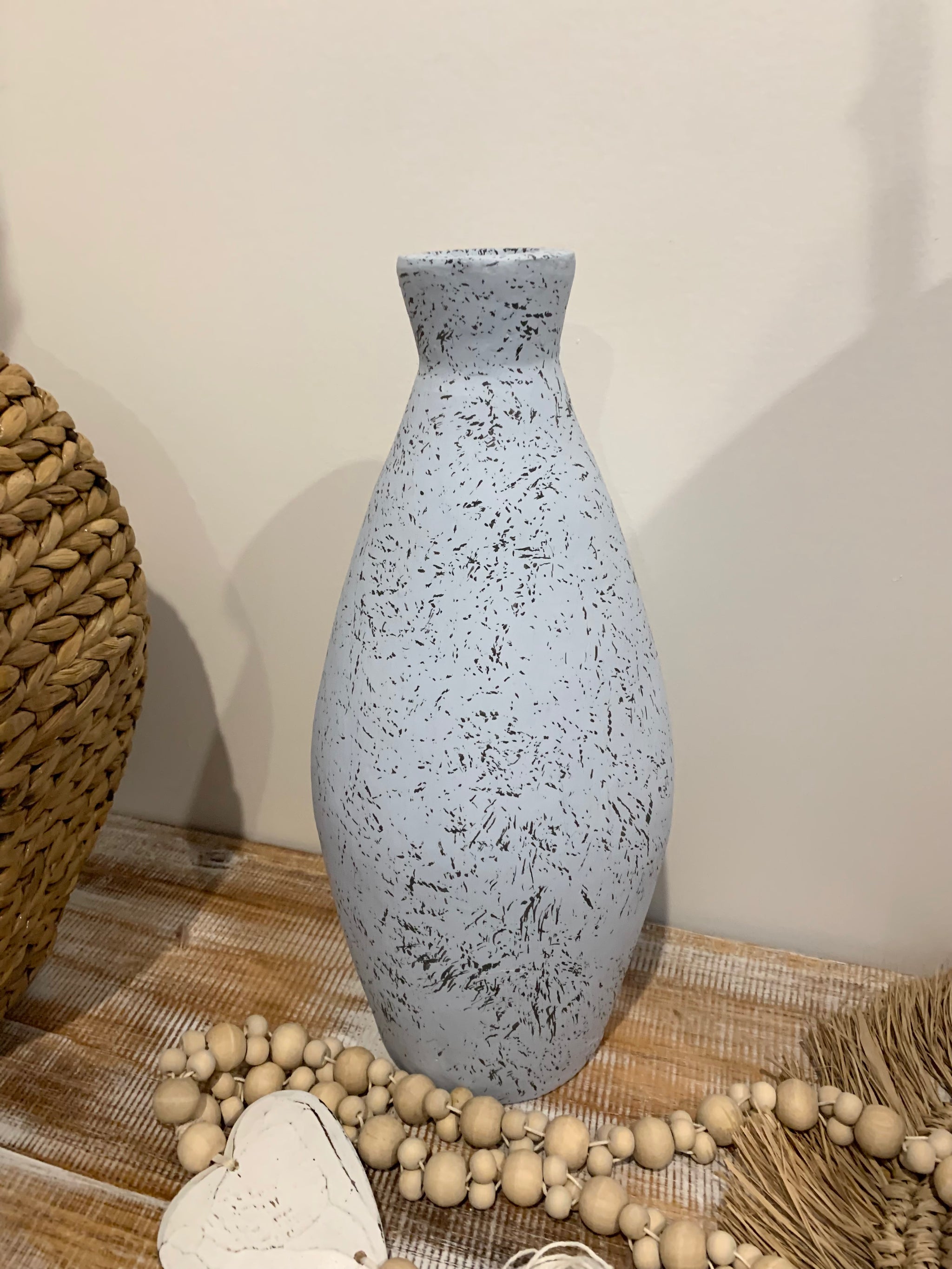 Blue terracotta vase. M - Bali Beach Beyond