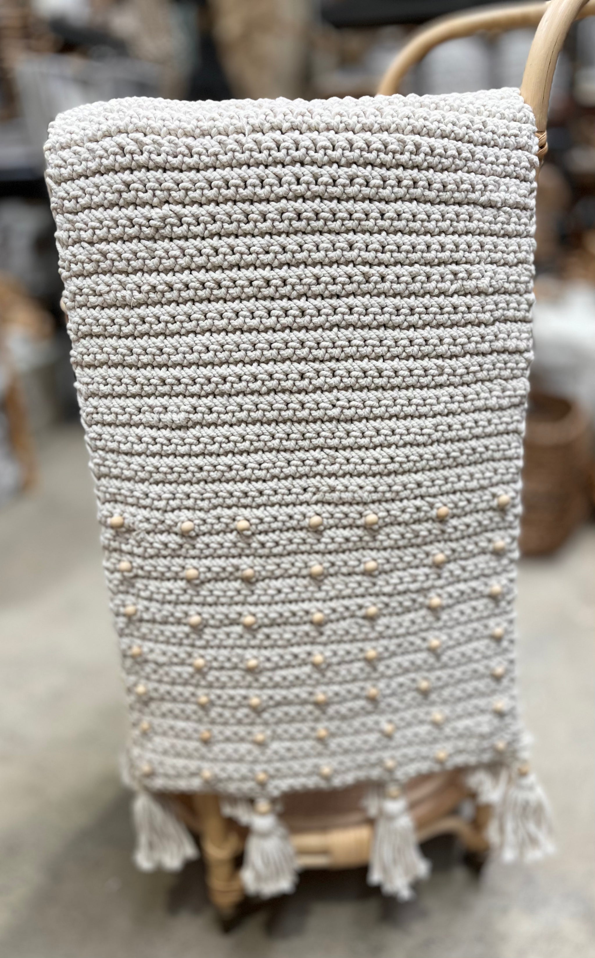 Macrame table runner / bed throw. Usually $125 - Bali Beach Beyond