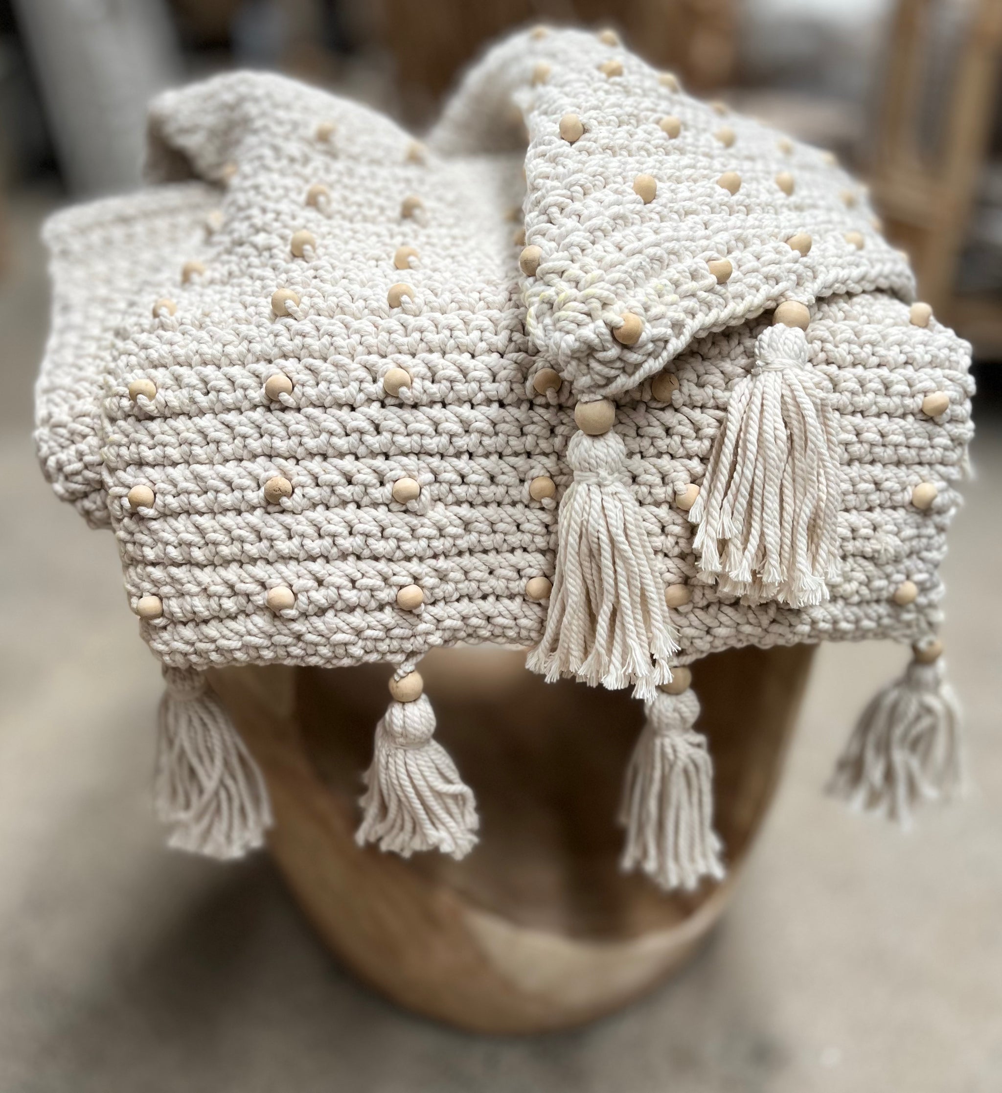 Macrame table runner / bed throw. Usually $125 - Bali Beach Beyond