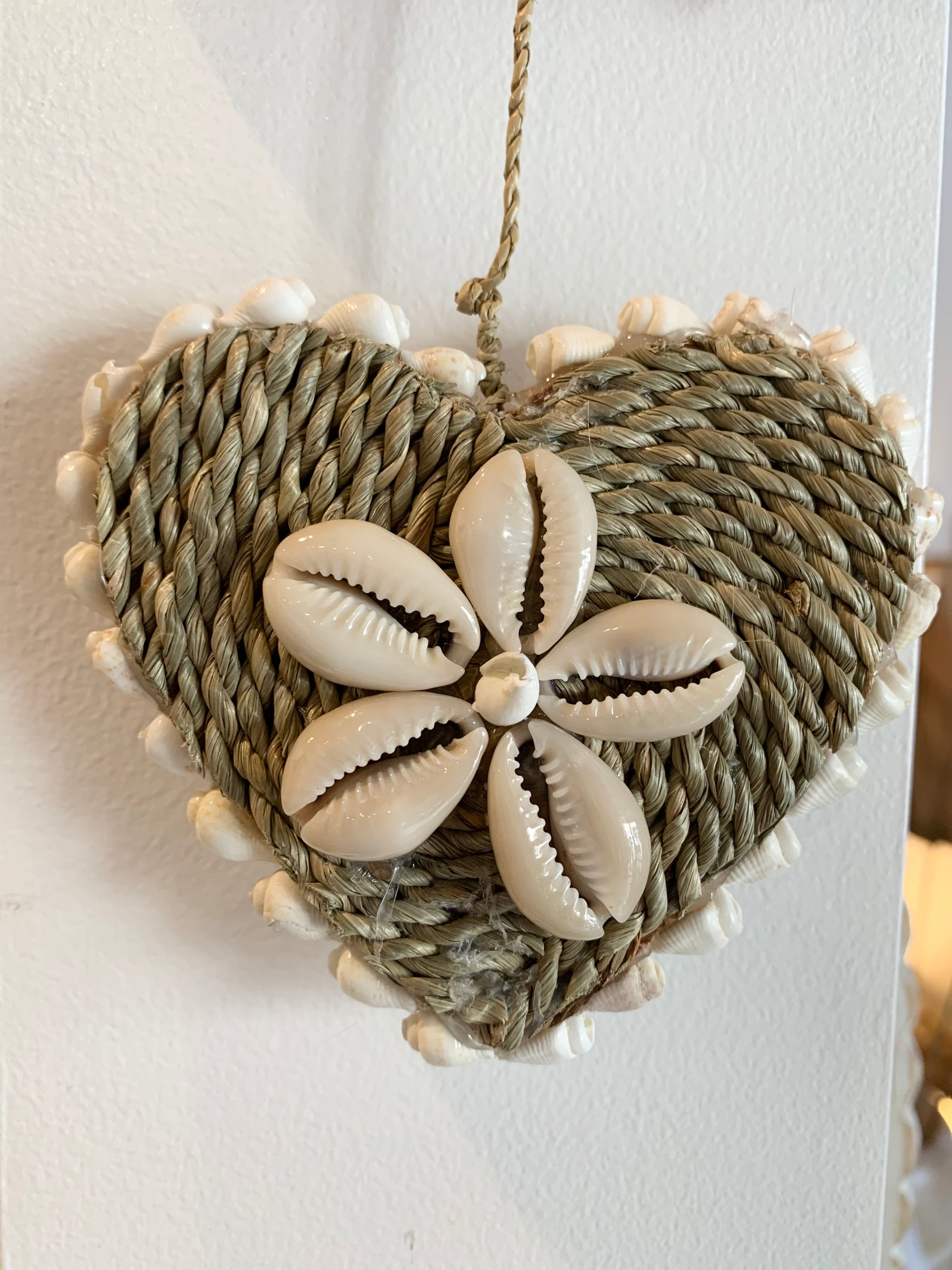 Heart heart hanging with shell detail - Bali Beach Beyond
