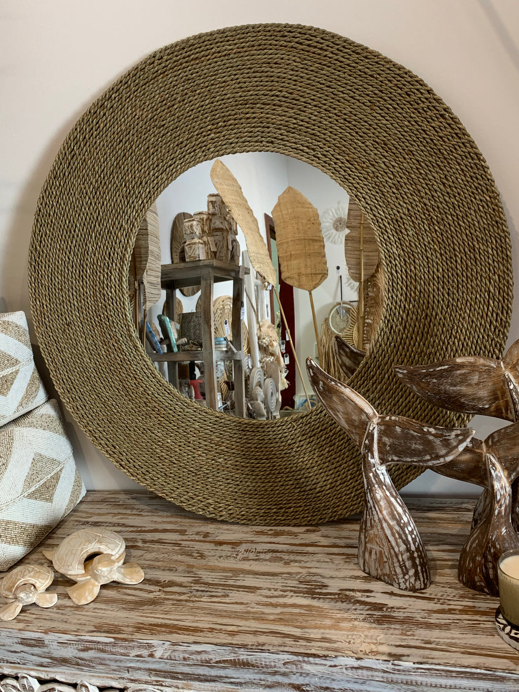 80cm rope mirror - Bali Beach Beyond