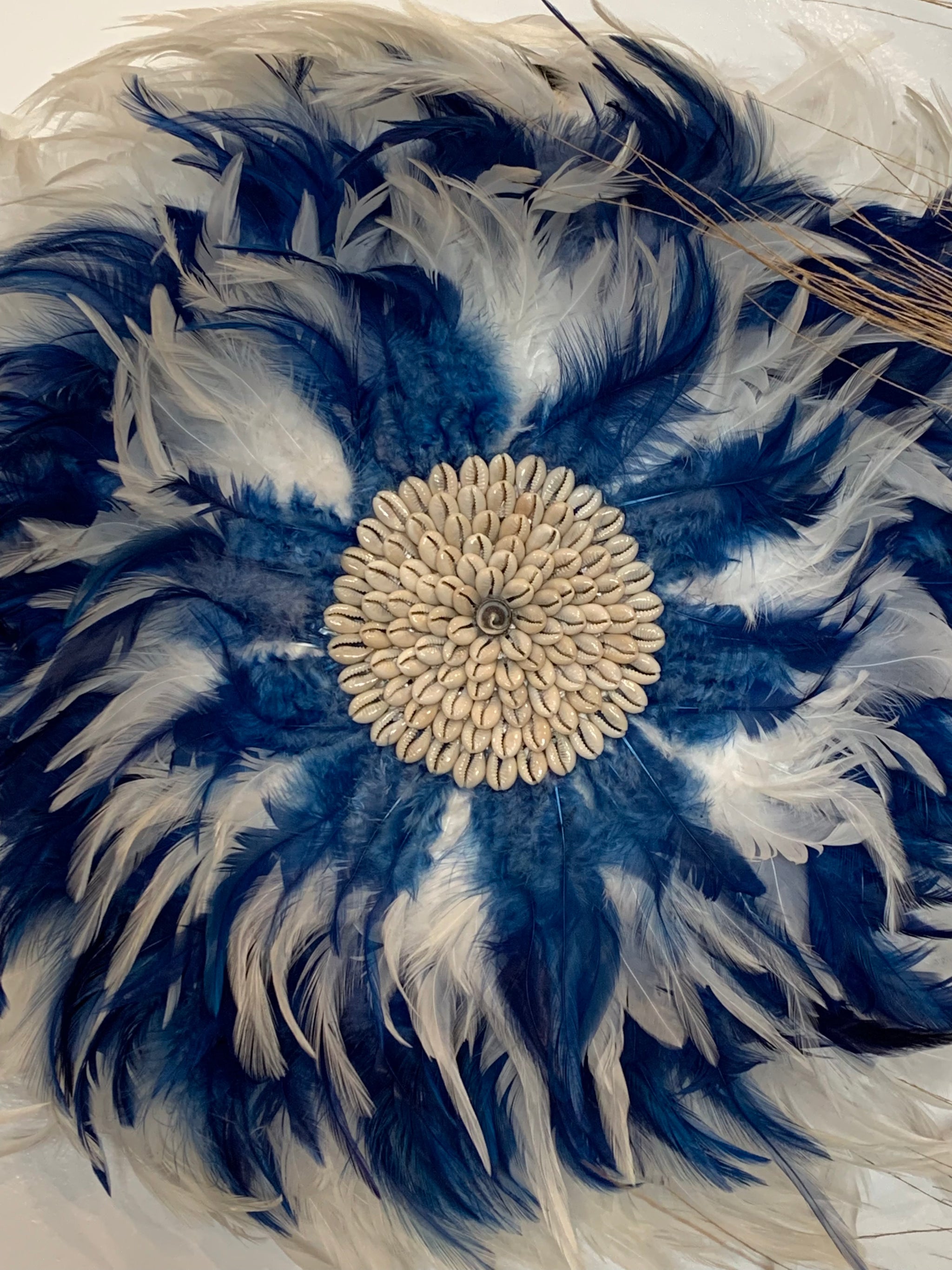 Blue juju with natural shell detail 50cm. Usually $50 - Bali Beach Beyond