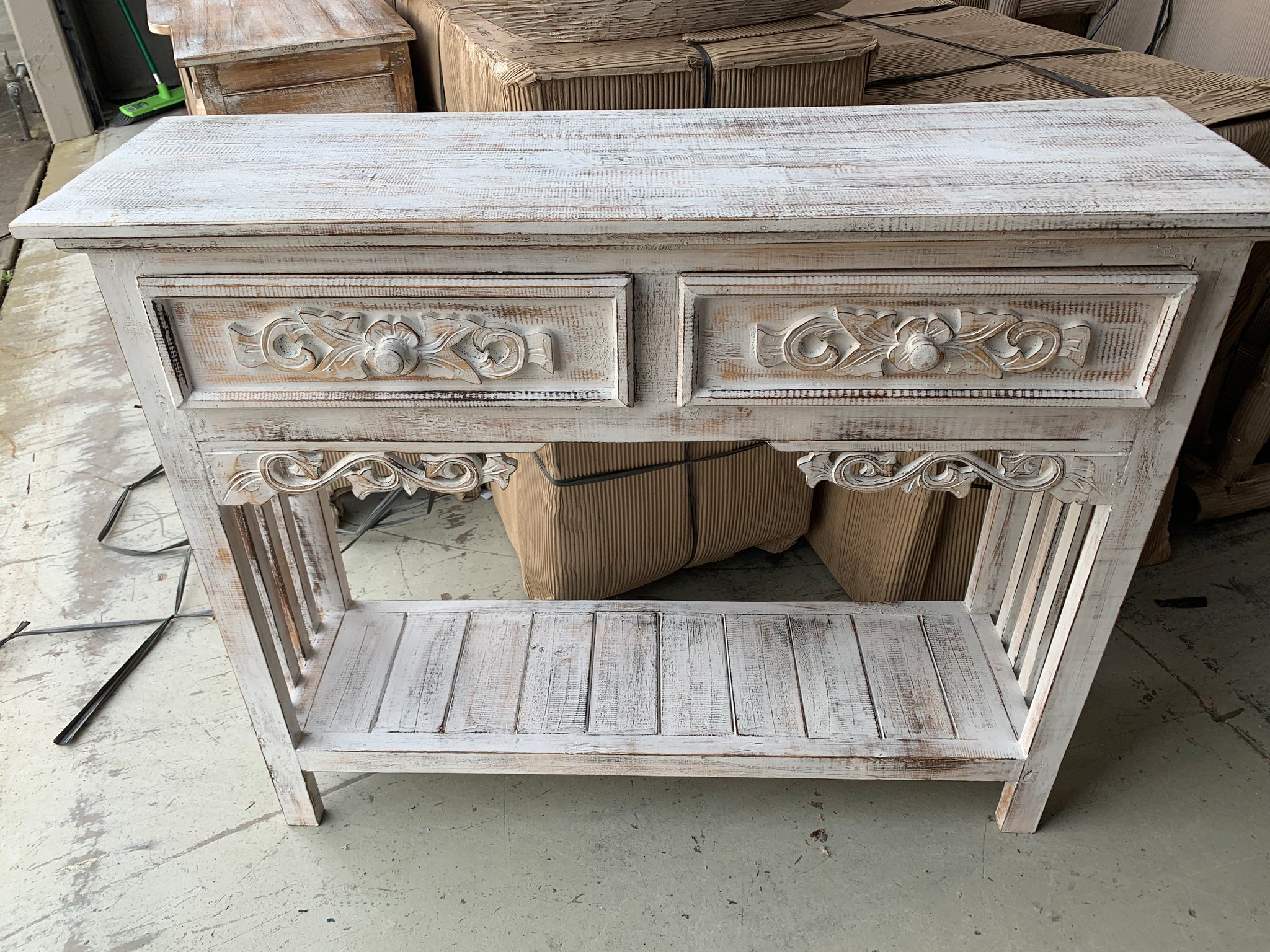 Timber carved sideboard - Bali Beach Beyond