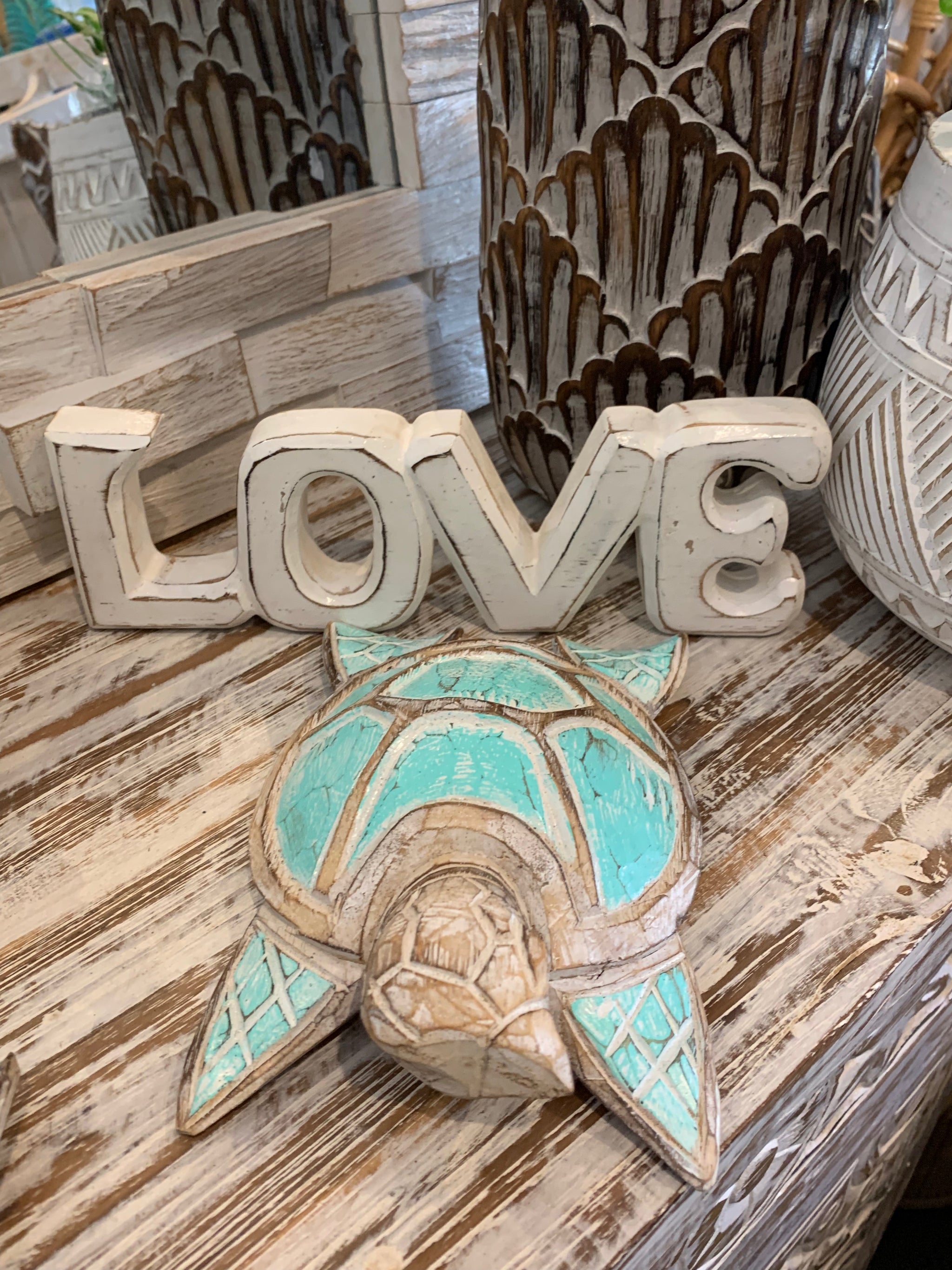 Medium turquoise timber turtle. - Bali Beach Beyond