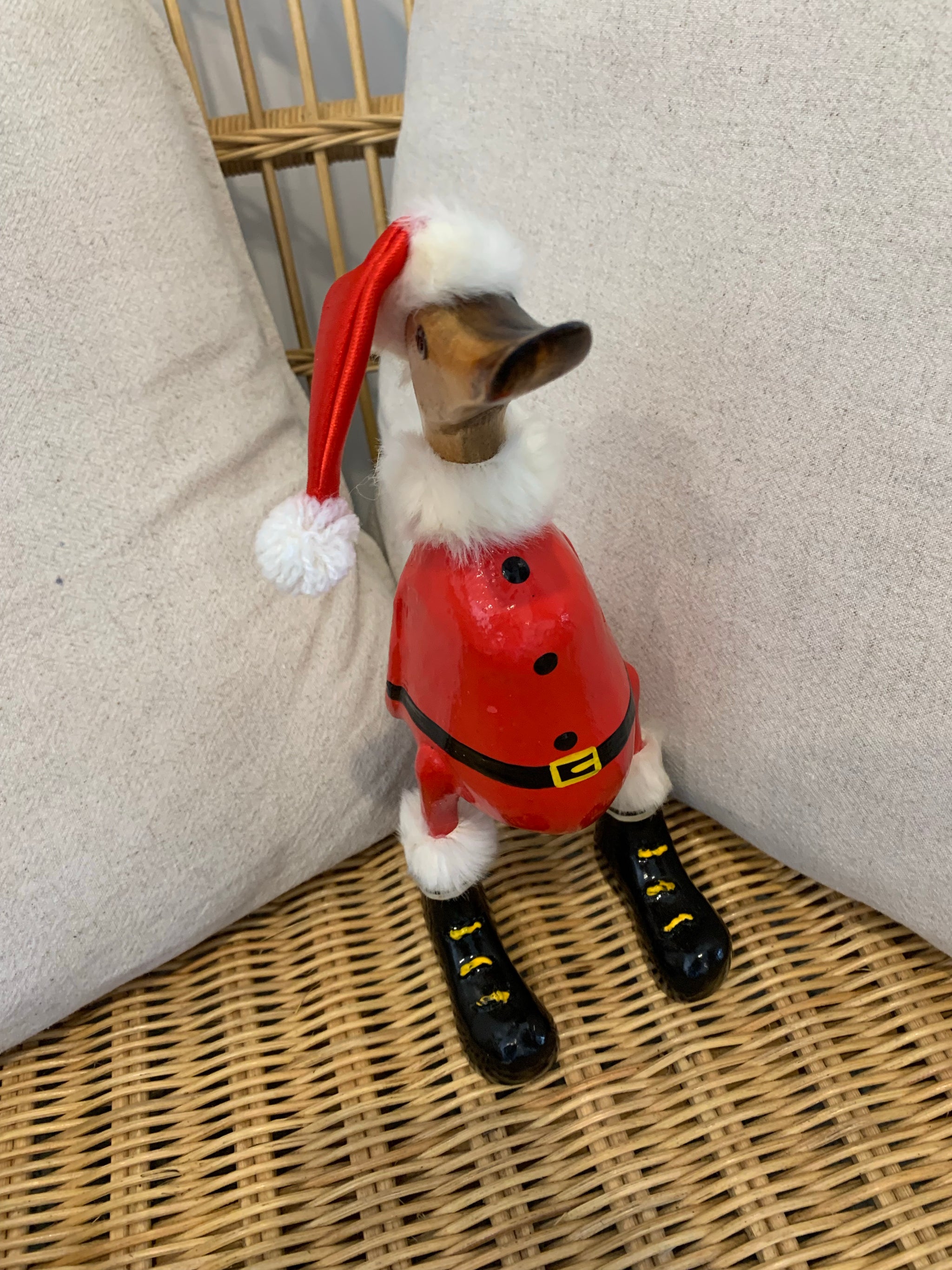 Christmas Santa duck 26cm h - Bali Beach Beyond