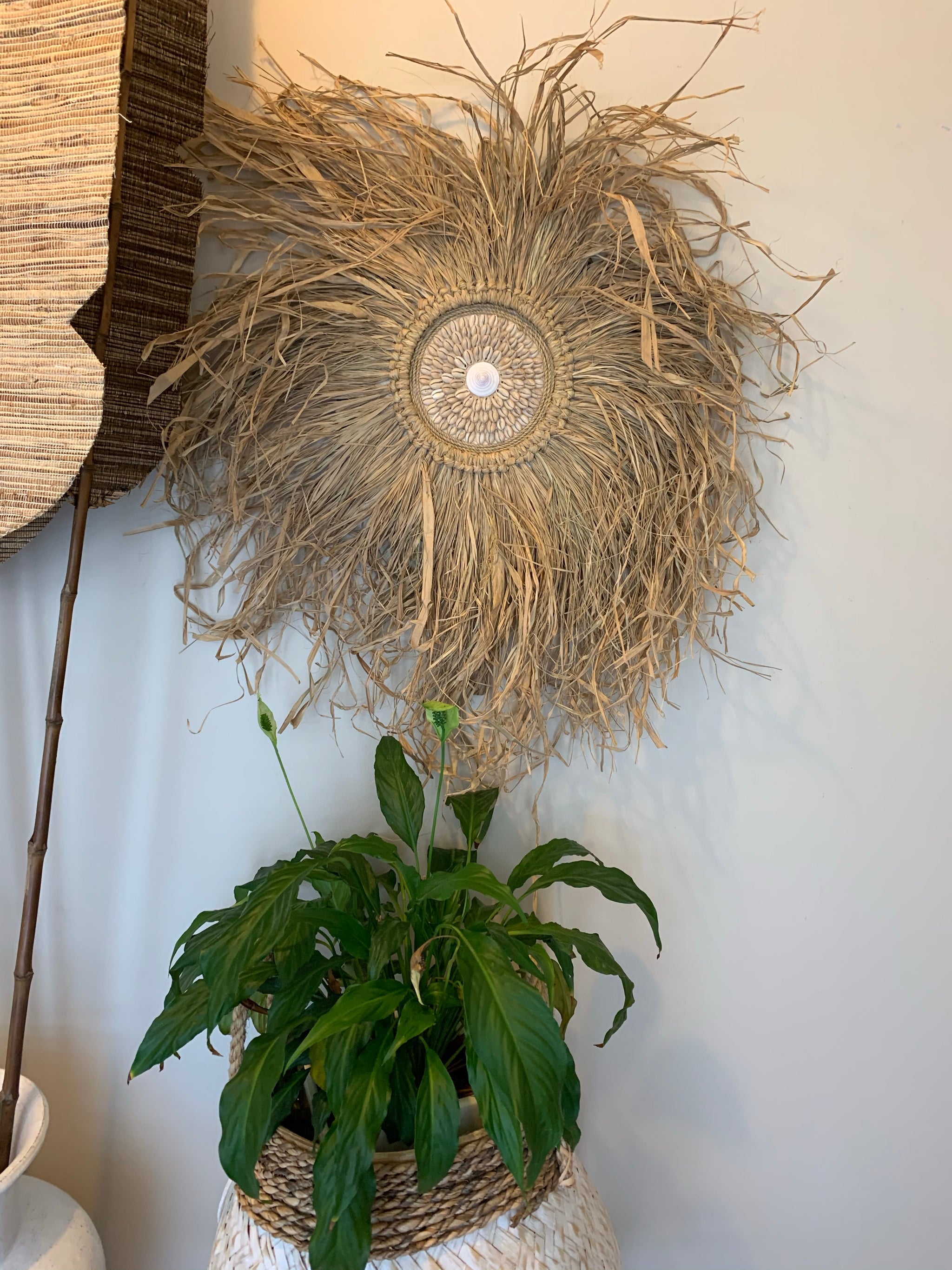 Grass juju with shell centre 55cm. - Bali Beach Beyond