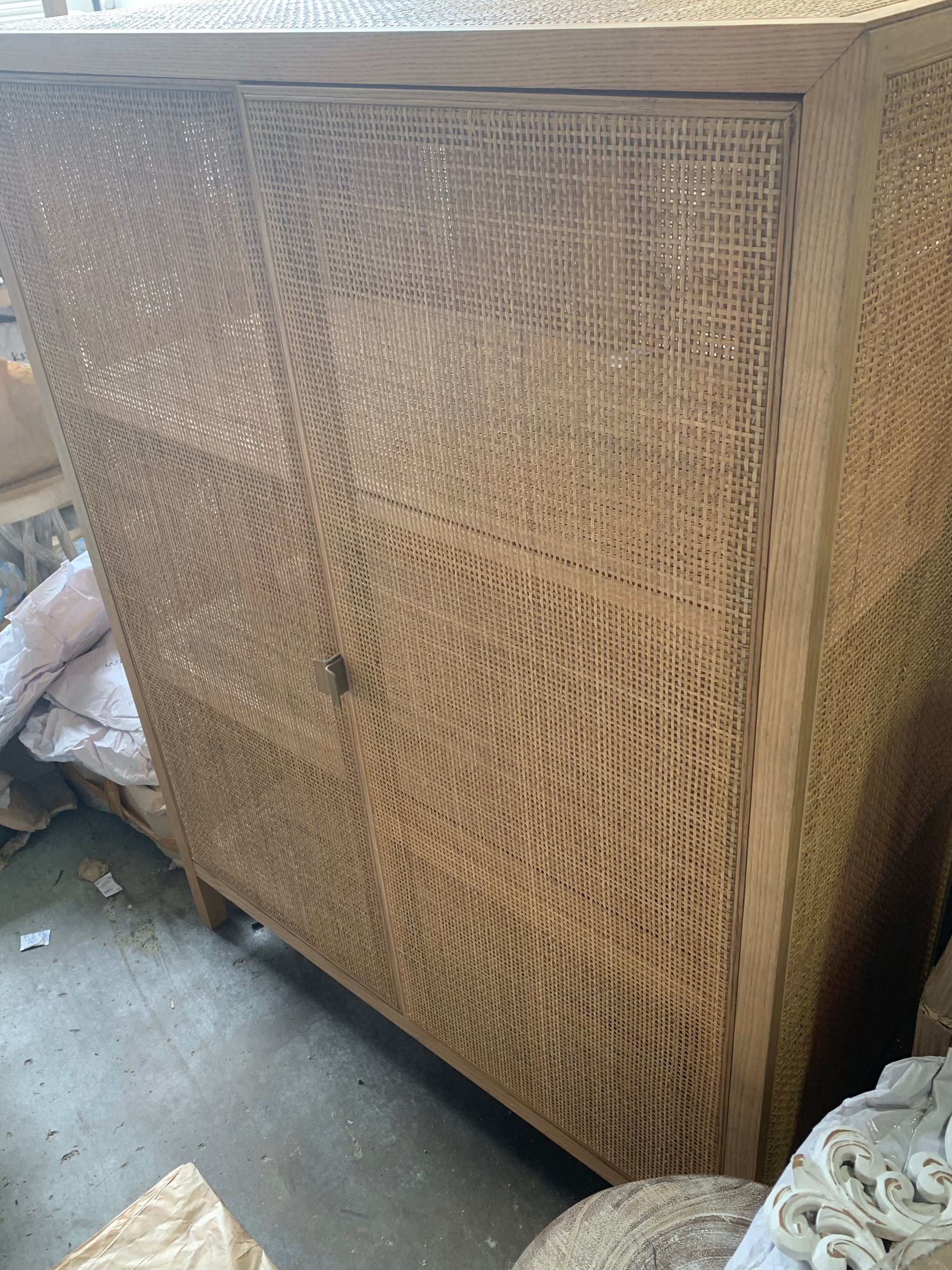 Rattan 2 door cabinet / cupboard - Bali Beach Beyond