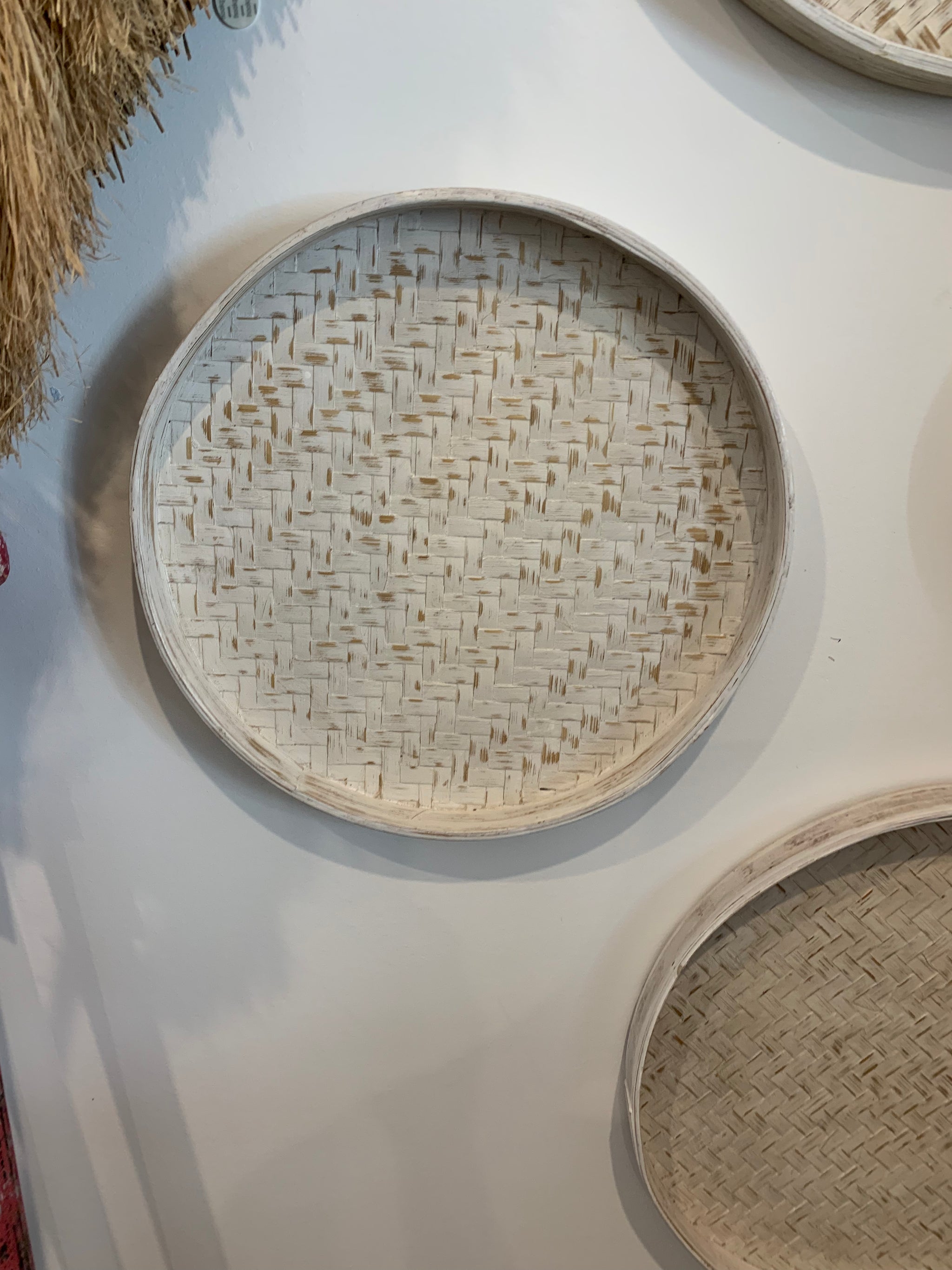 White wall platters. Set of 5 - Bali Beach Beyond