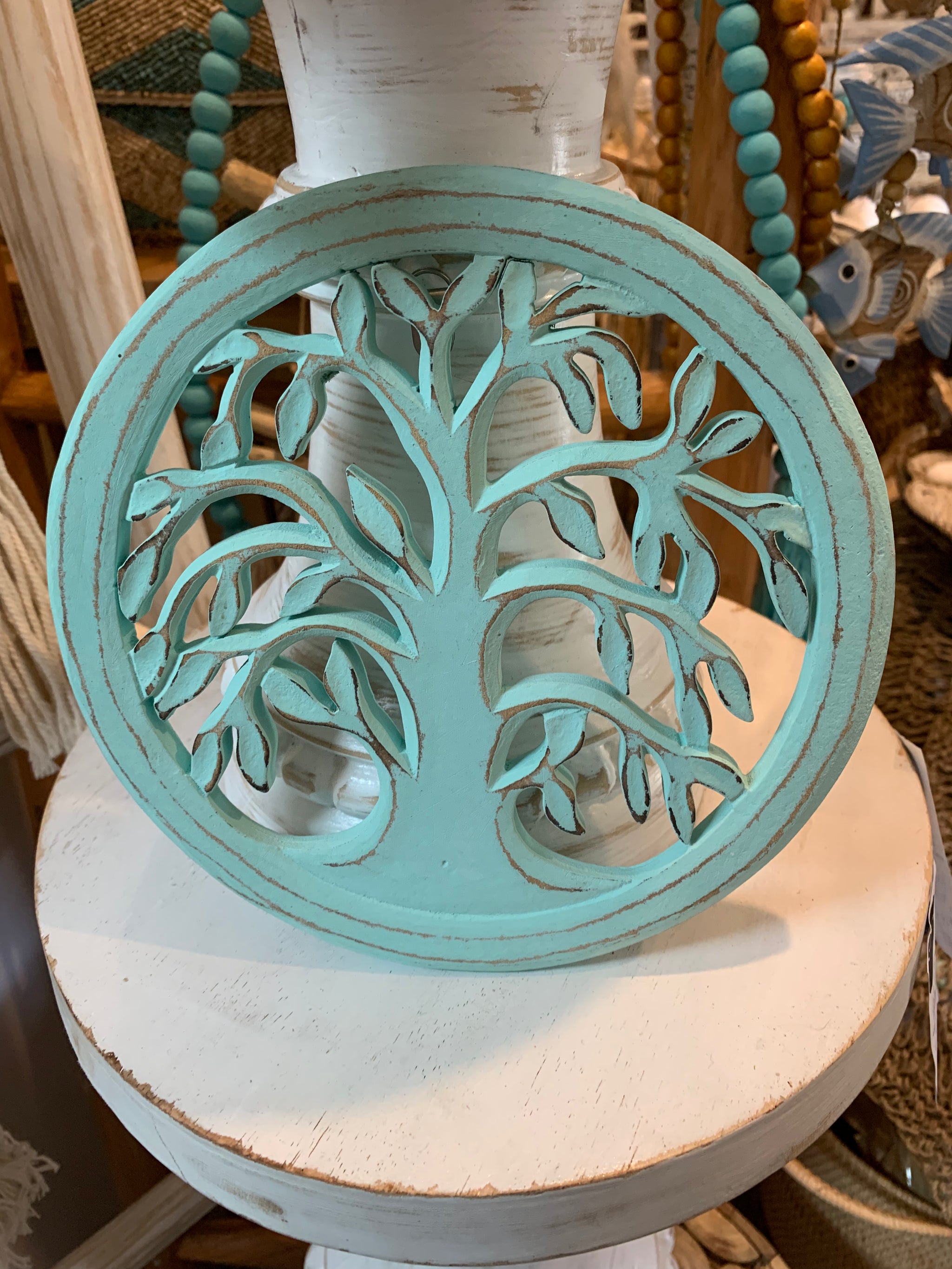 Blue tree life wall decoration 20cm. Design 3 - Bali Beach Beyond