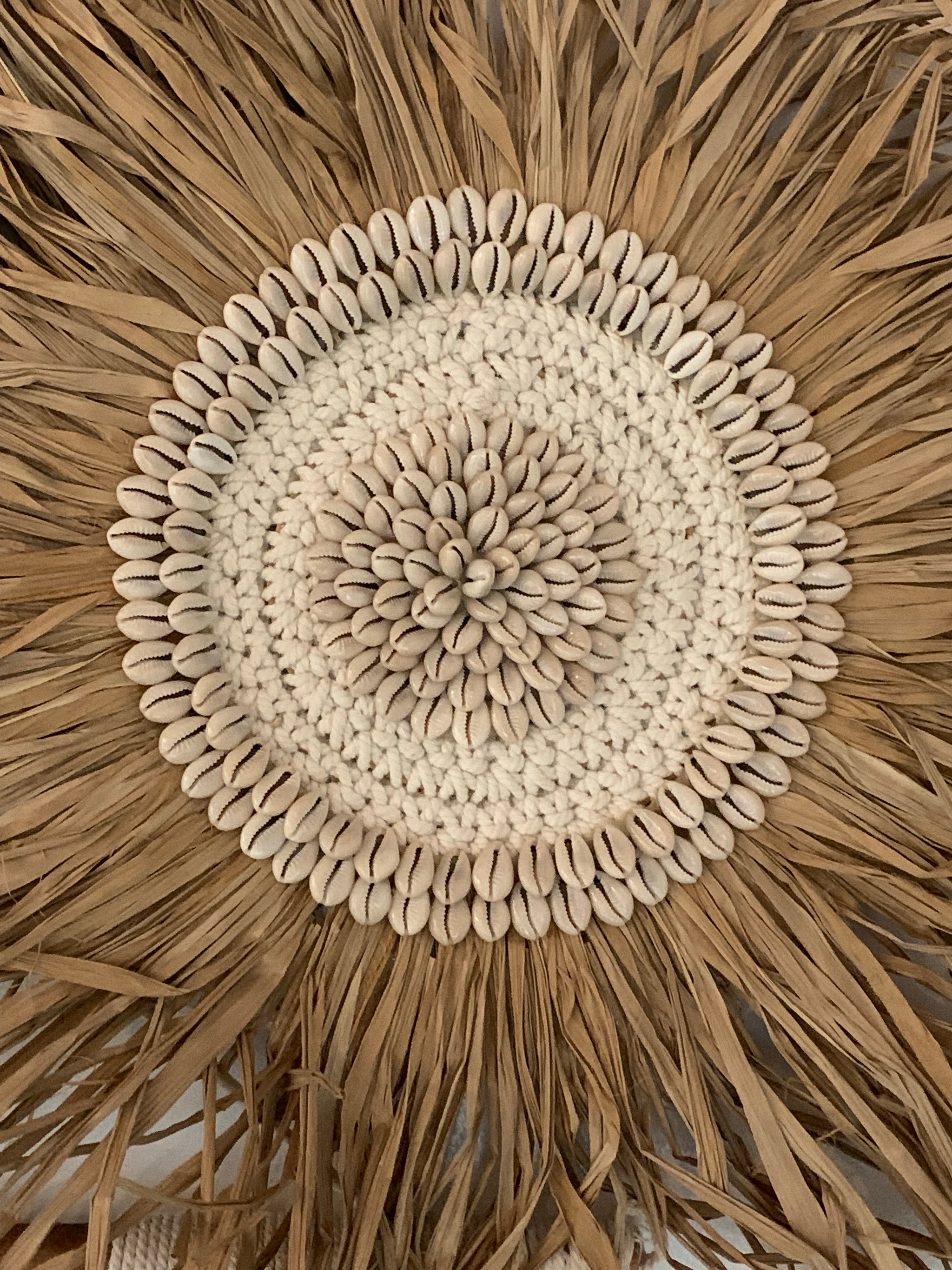 55cm raffia juju with shell detail - Bali Beach Beyond