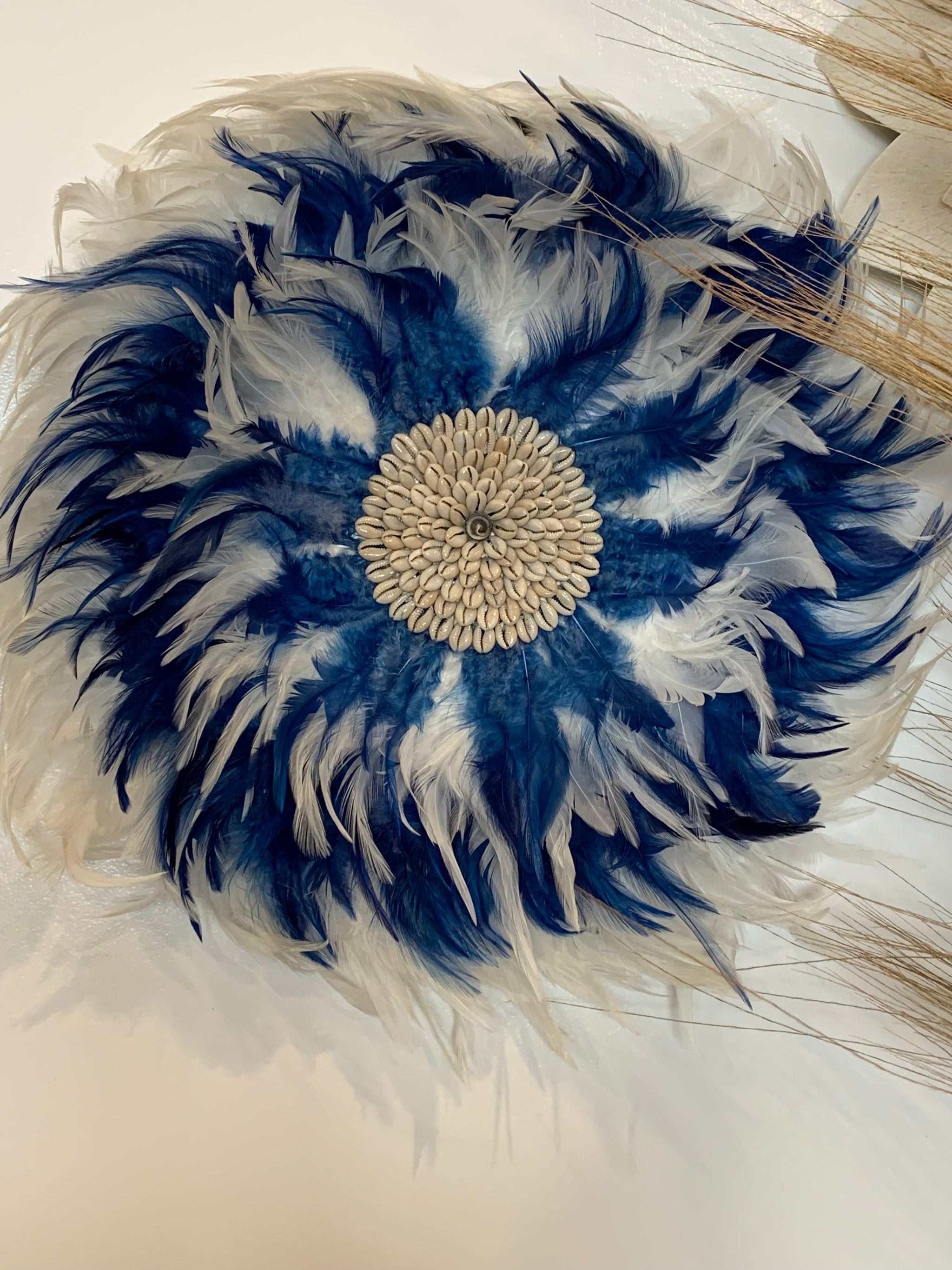 Blue juju with natural shell detail 50cm. Usually $50 - Bali Beach Beyond