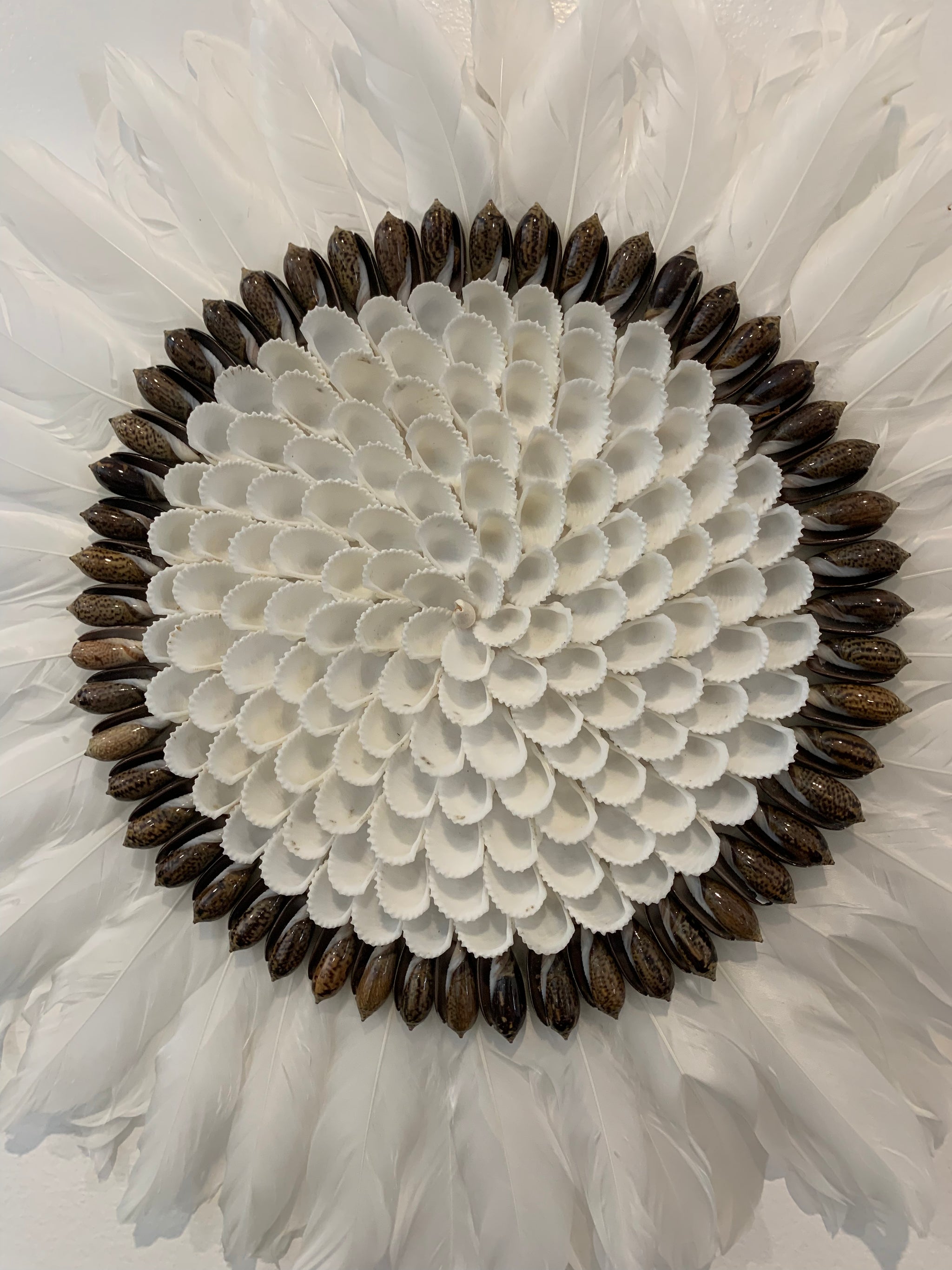 White juju with dark brown shells 37cm - Bali Beach Beyond