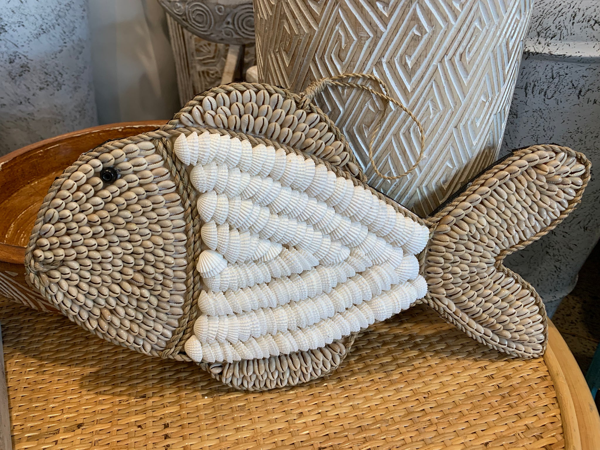 Shell fish hanging / decoration. Style 2. Large - Bali Beach Beyond