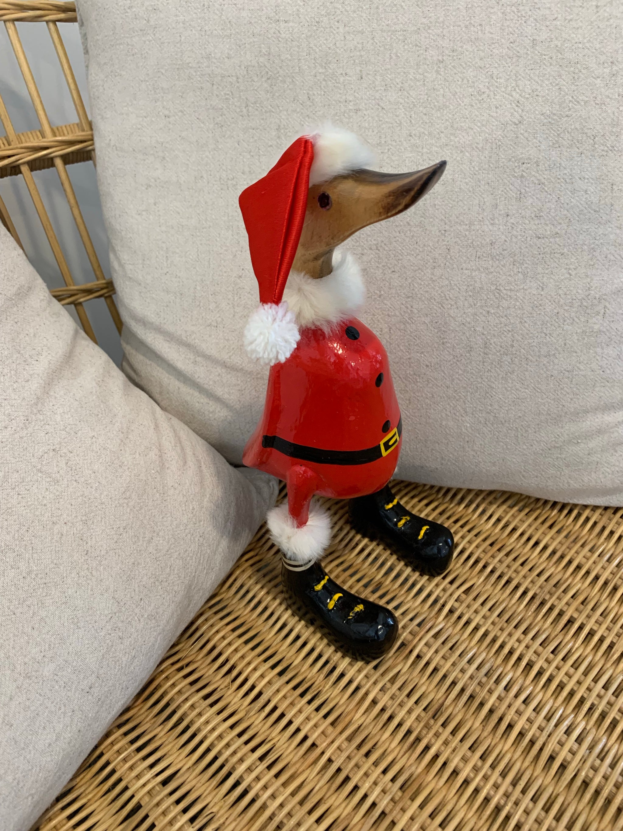 Christmas Santa duck 26cm h - Bali Beach Beyond
