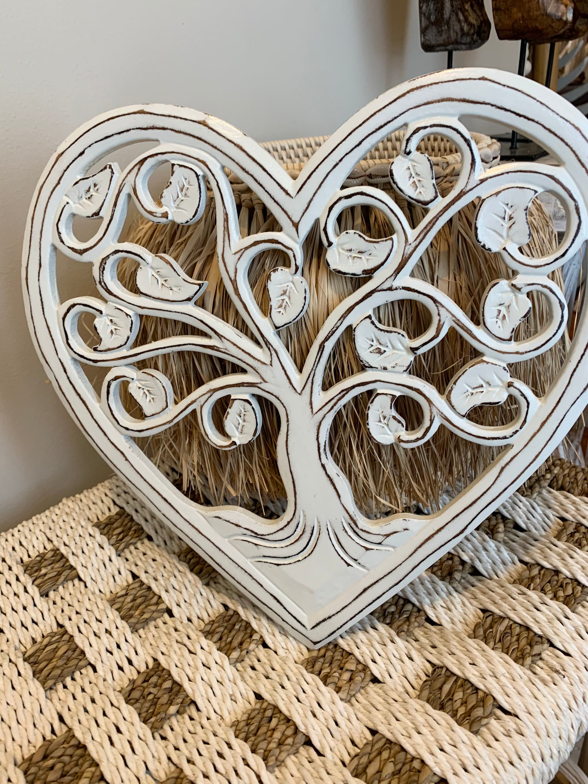 30cm tree life hanging / decoration. Carved. - Bali Beach Beyond