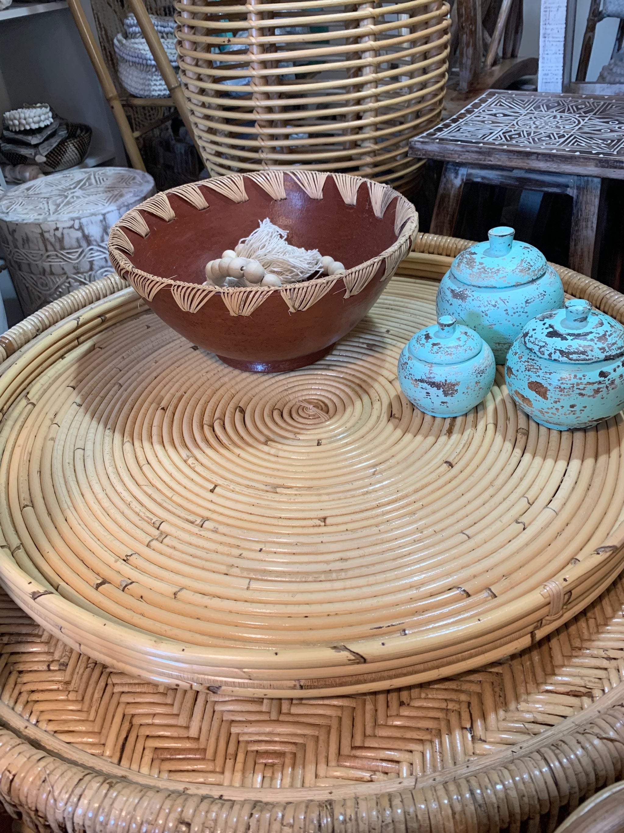 Bamboo tray 60cm. Usually $35 - Bali Beach Beyond