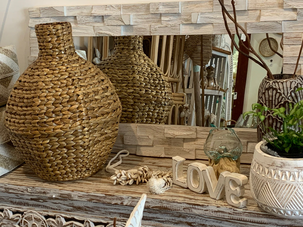 Water hyacinth vase 50cm h - Bali Beach Beyond