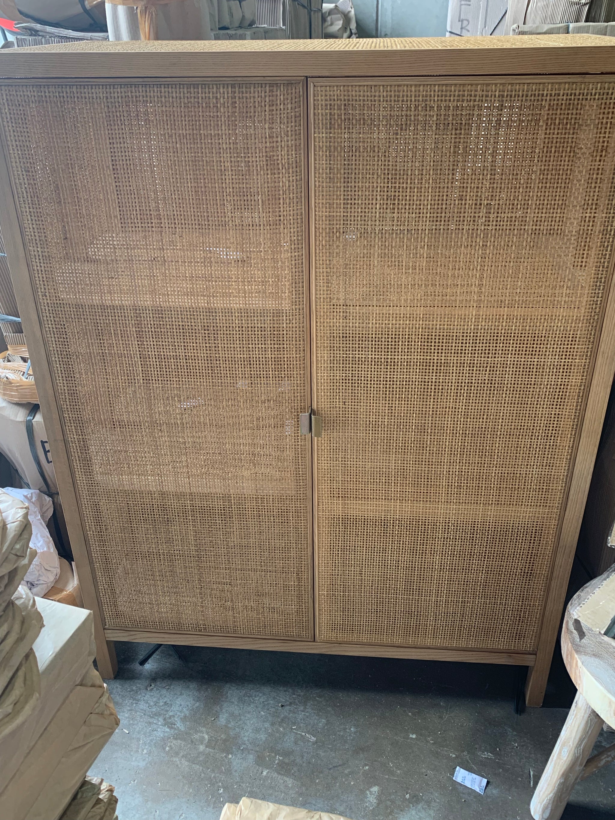 Rattan 2 door cabinet / cupboard - Bali Beach Beyond