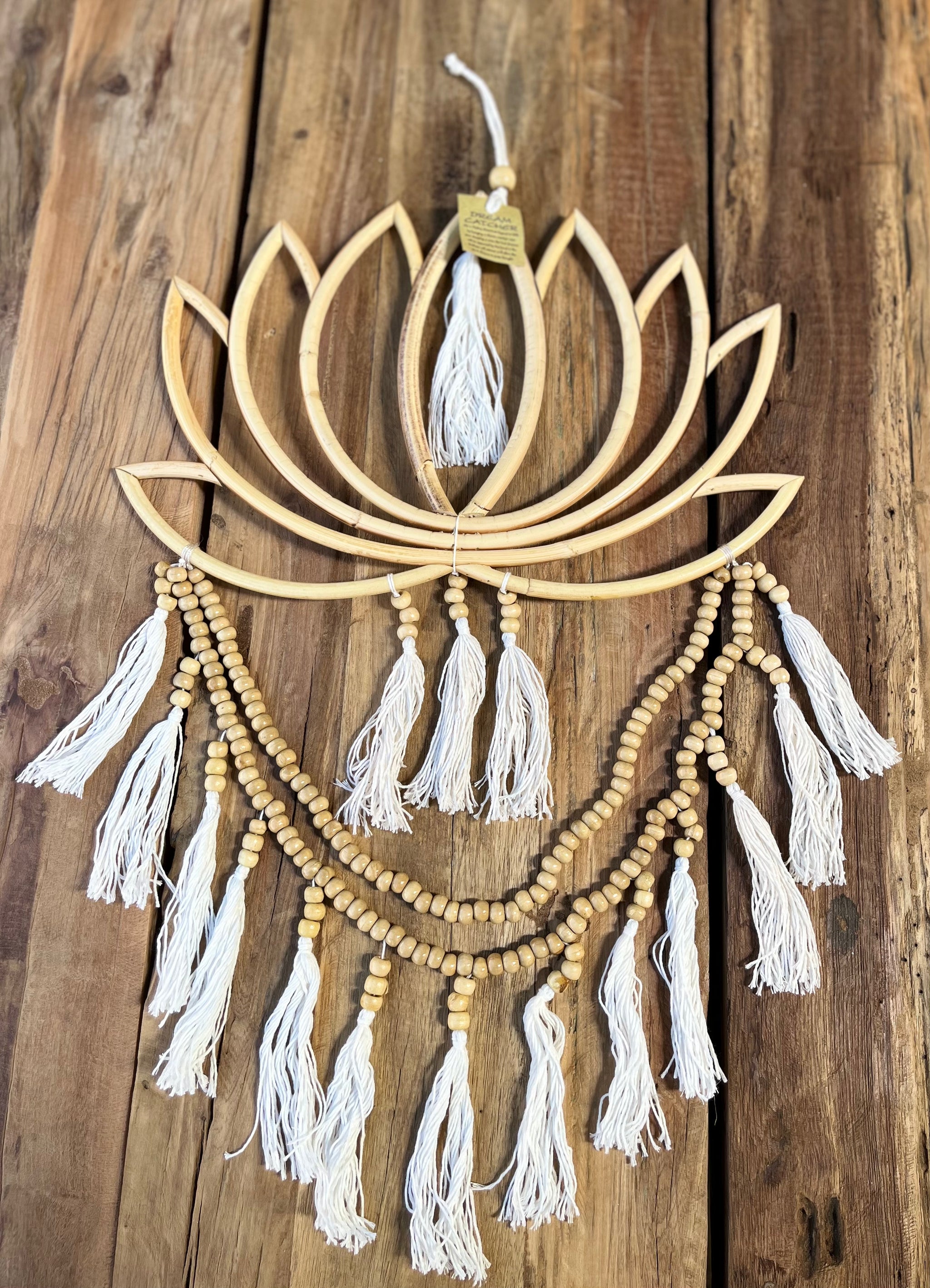 Lotus wall hanging / dream catcher - Bali Beach Beyond
