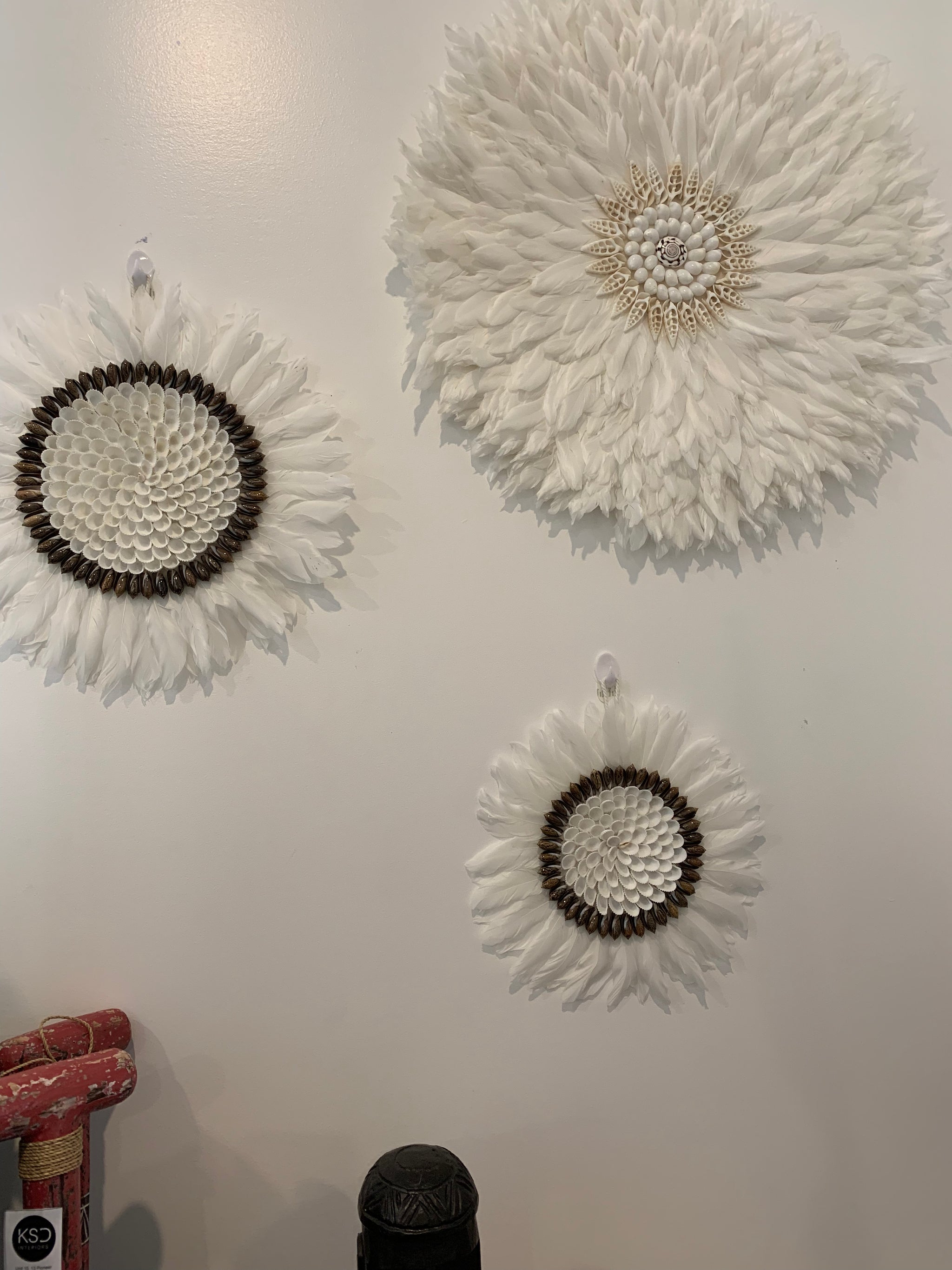 White juju with dark brown shells 37cm - Bali Beach Beyond