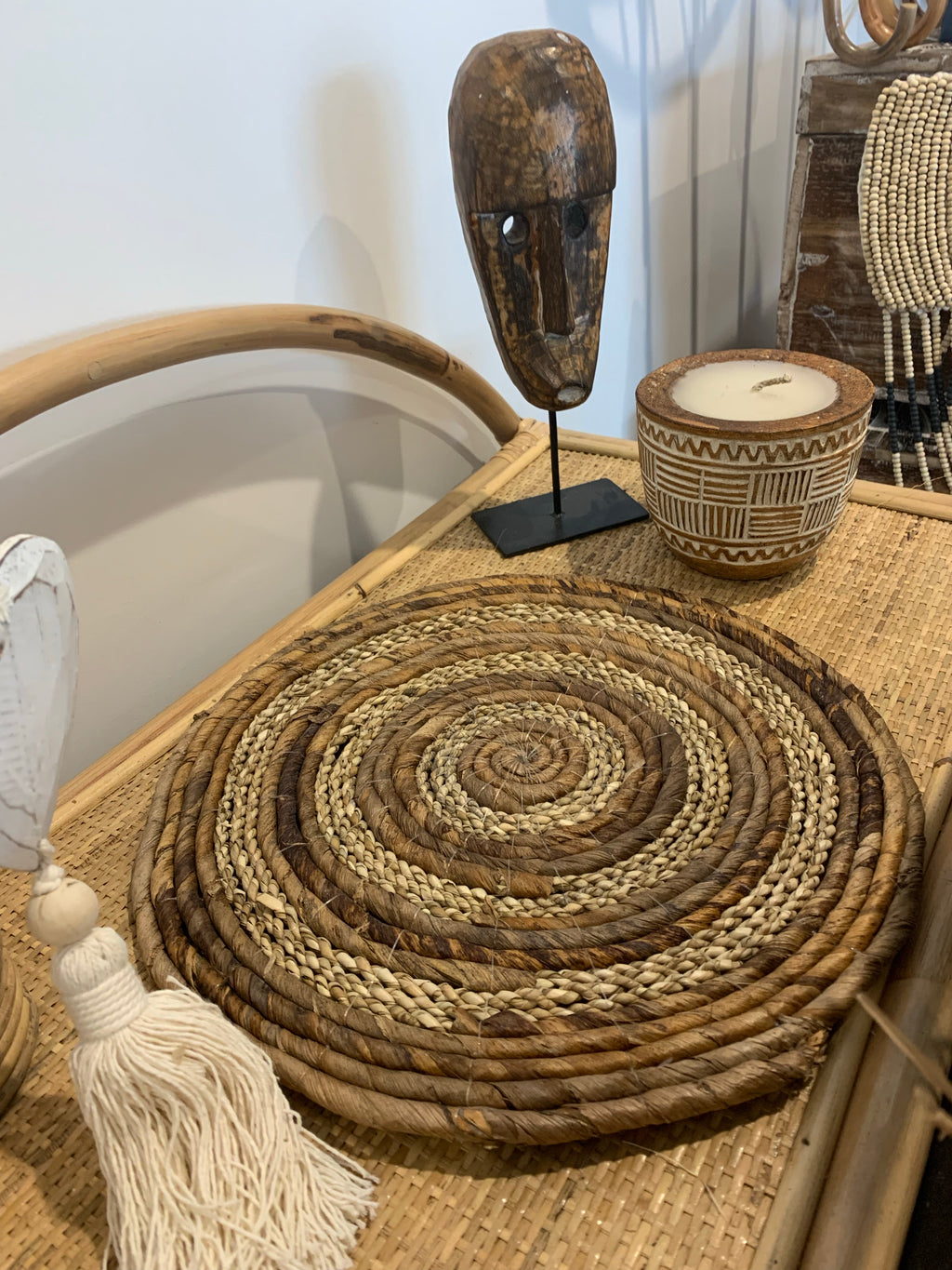 Woven banana leaf placemat. 35cm - Bali Beach Beyond