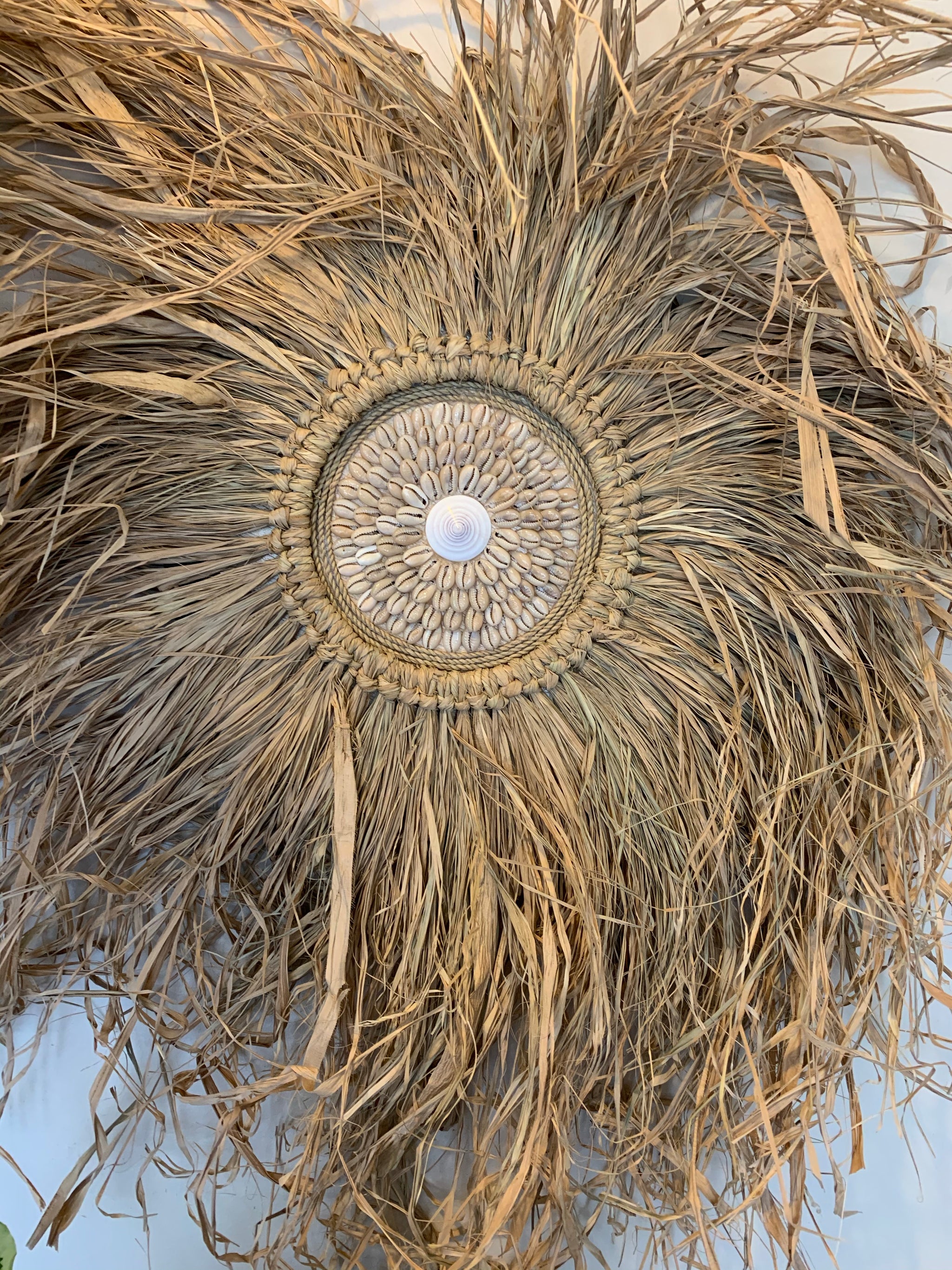 Grass juju with shell centre 55cm. - Bali Beach Beyond