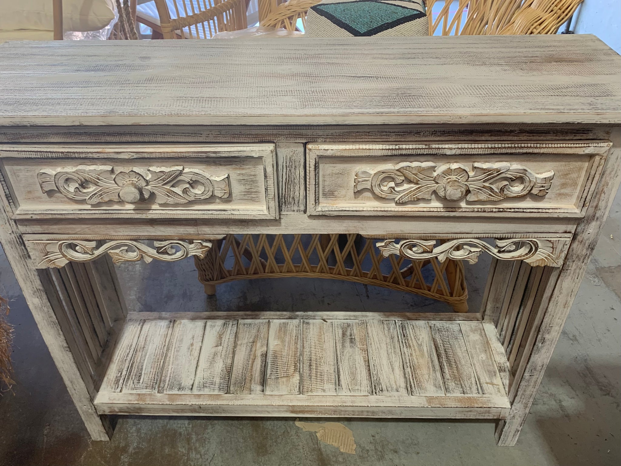 Timber carved sideboard - Bali Beach Beyond