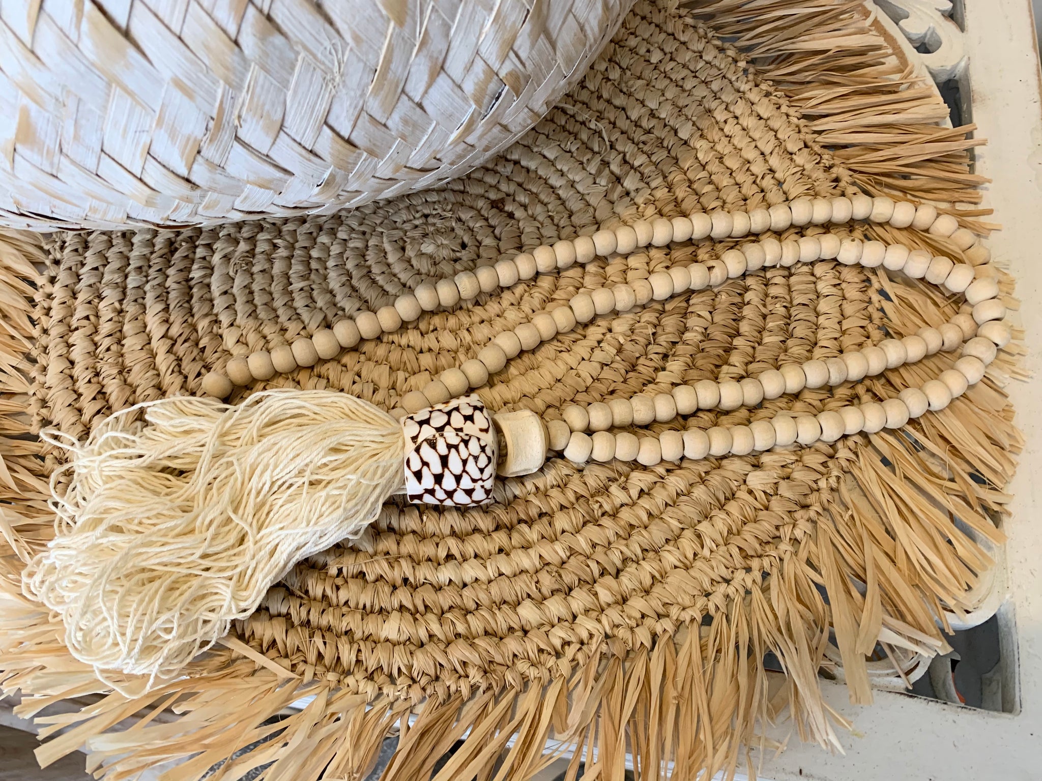 Bead and chunky shell necklace / hanging - Bali Beach Beyond