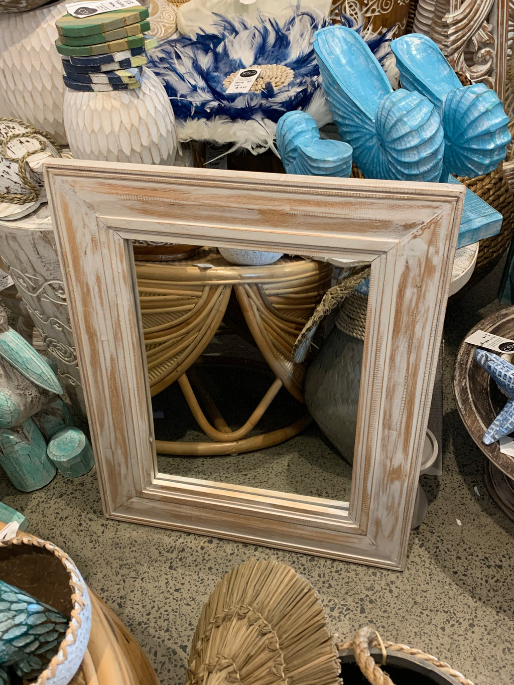 Natural timber mirror - Bali Beach Beyond