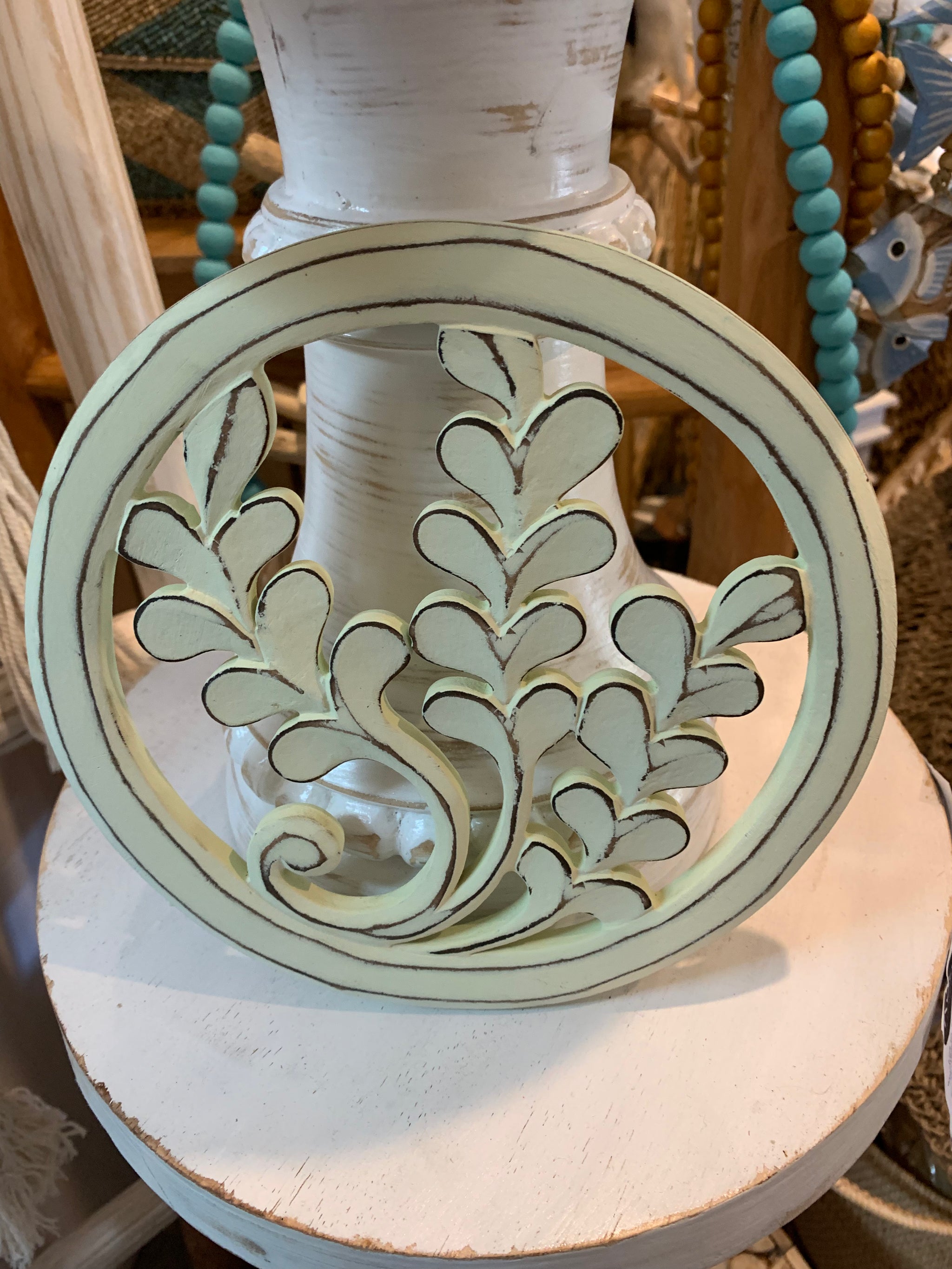 Yellow leaf wall decoration 20cm. Design 1 - Bali Beach Beyond