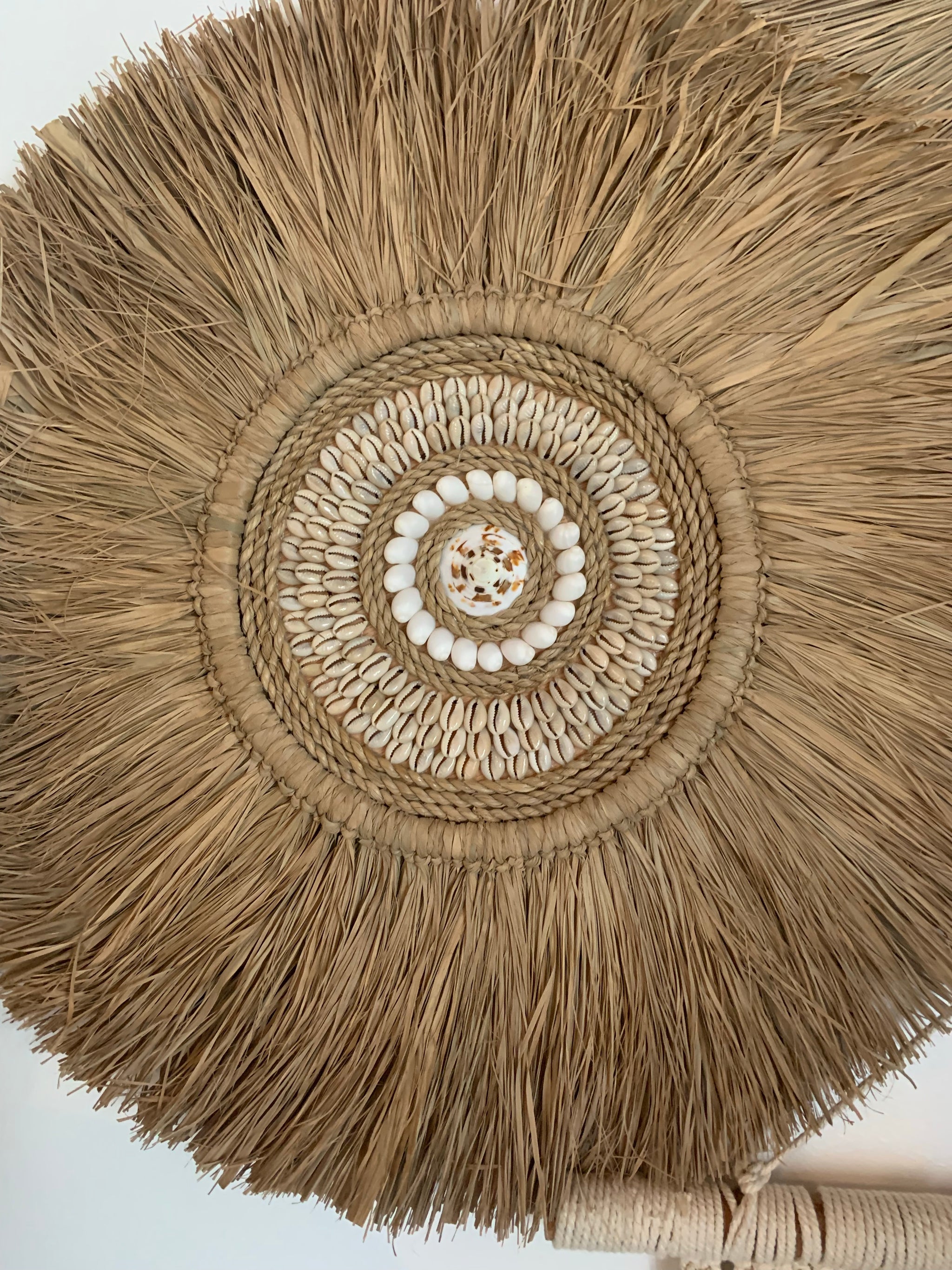 50cm raffia juju with shell detail - Bali Beach Beyond