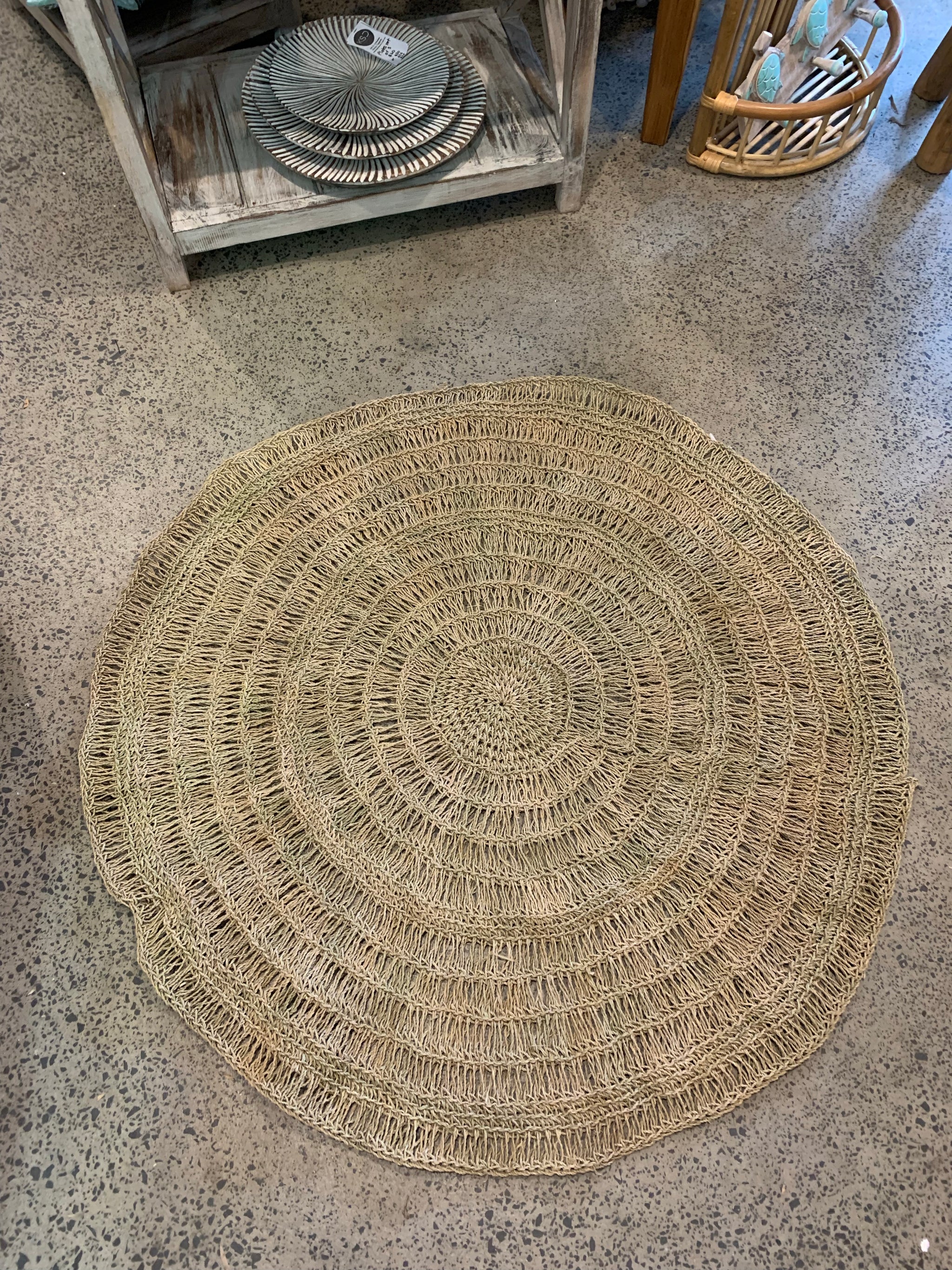Round woven rug - Bali Beach Beyond