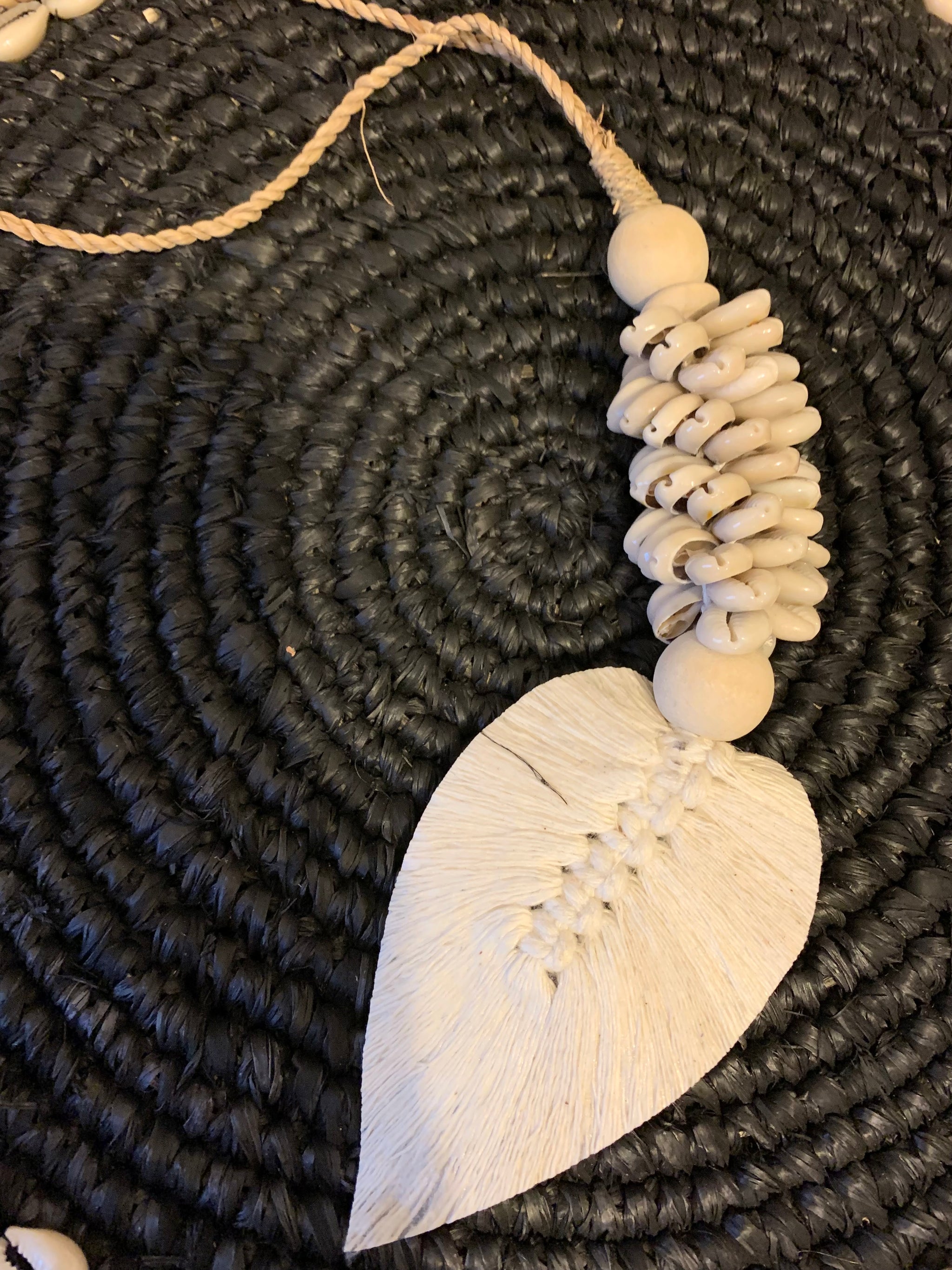 Natural leaf and shell hanging - Bali Beach Beyond
