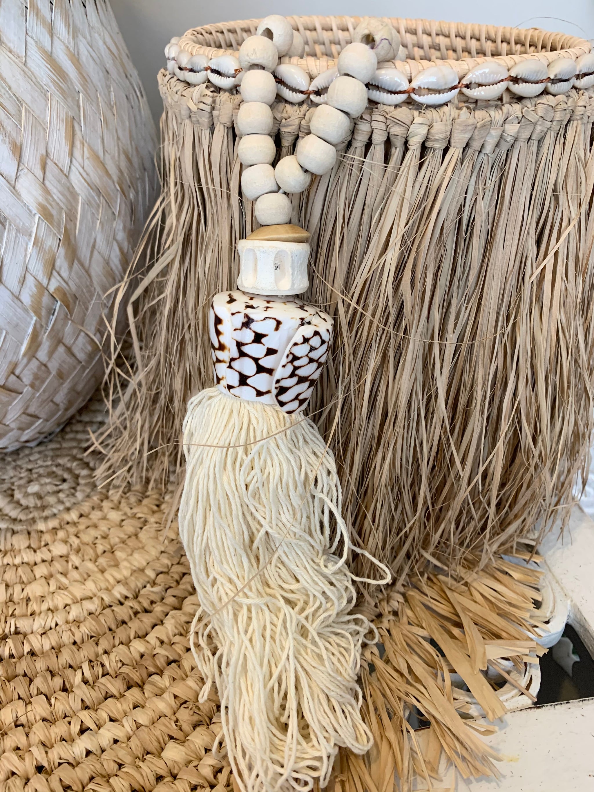 Bead and chunky shell necklace / hanging - Bali Beach Beyond