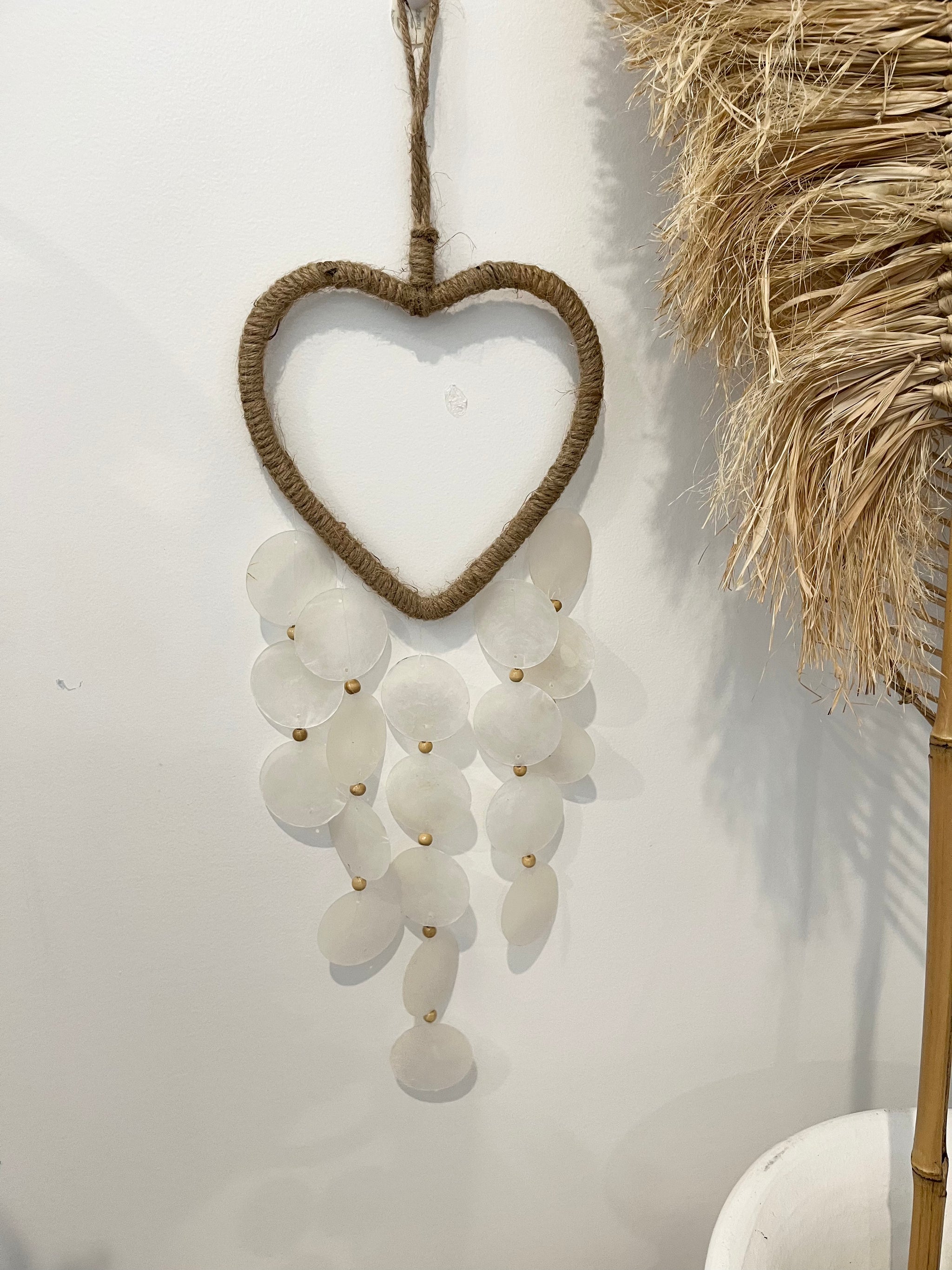 Heart and shell hanging - Bali Beach Beyond