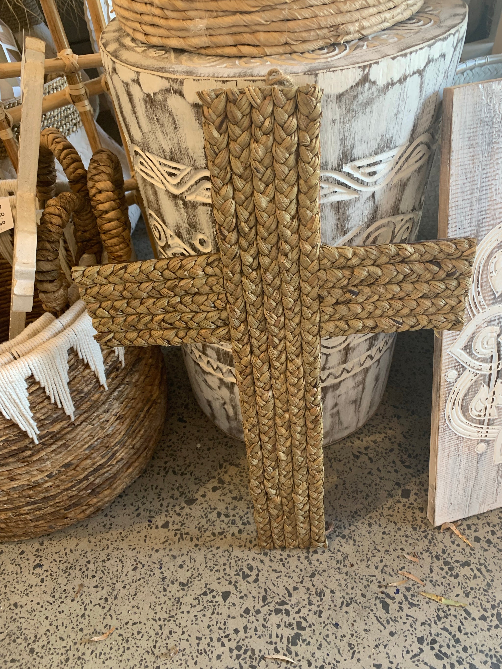 Woven cross. 50 x 31cm - Bali Beach Beyond