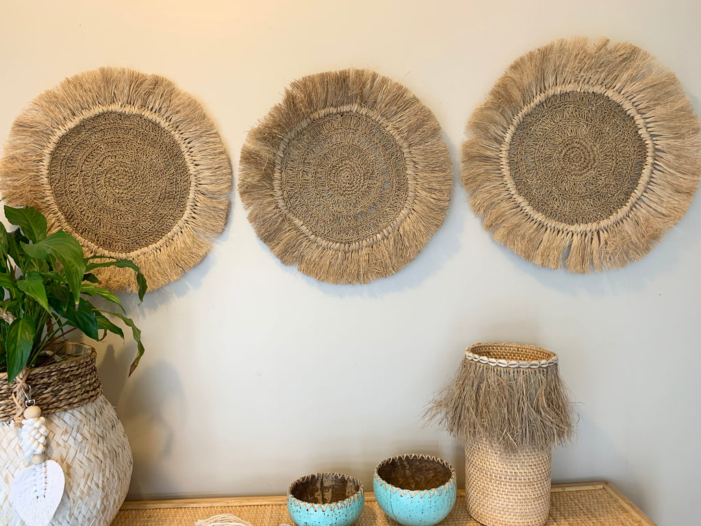 Raffia hangings set of 3 - Bali Beach Beyond