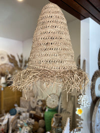 Woven light pendant natural  - raffia  L