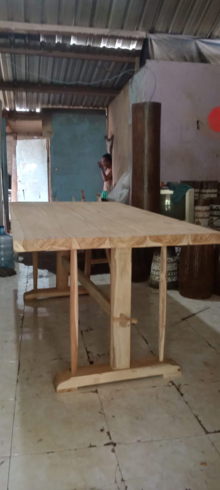 6 Piece Recycled Teak Dining Setting / Handmade Bali Furniture