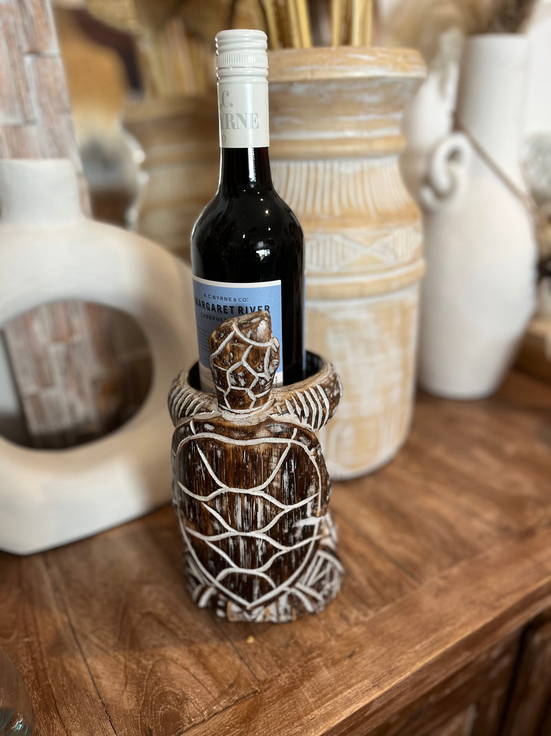 Rustic brown drink holder / wine holder