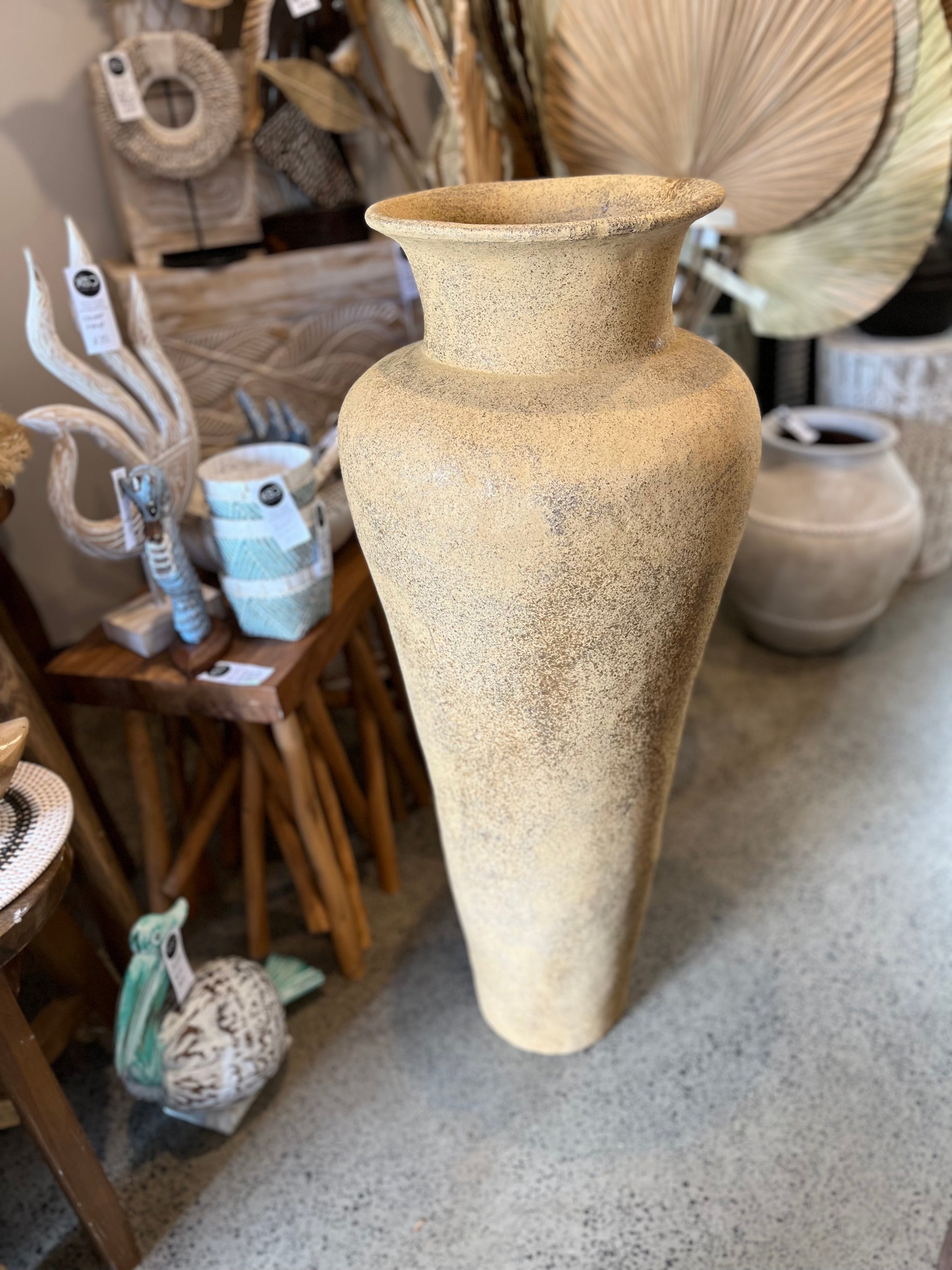 Rustic terracotta vase 100cm