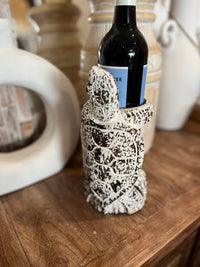 Rustic white drink holder / wine holder