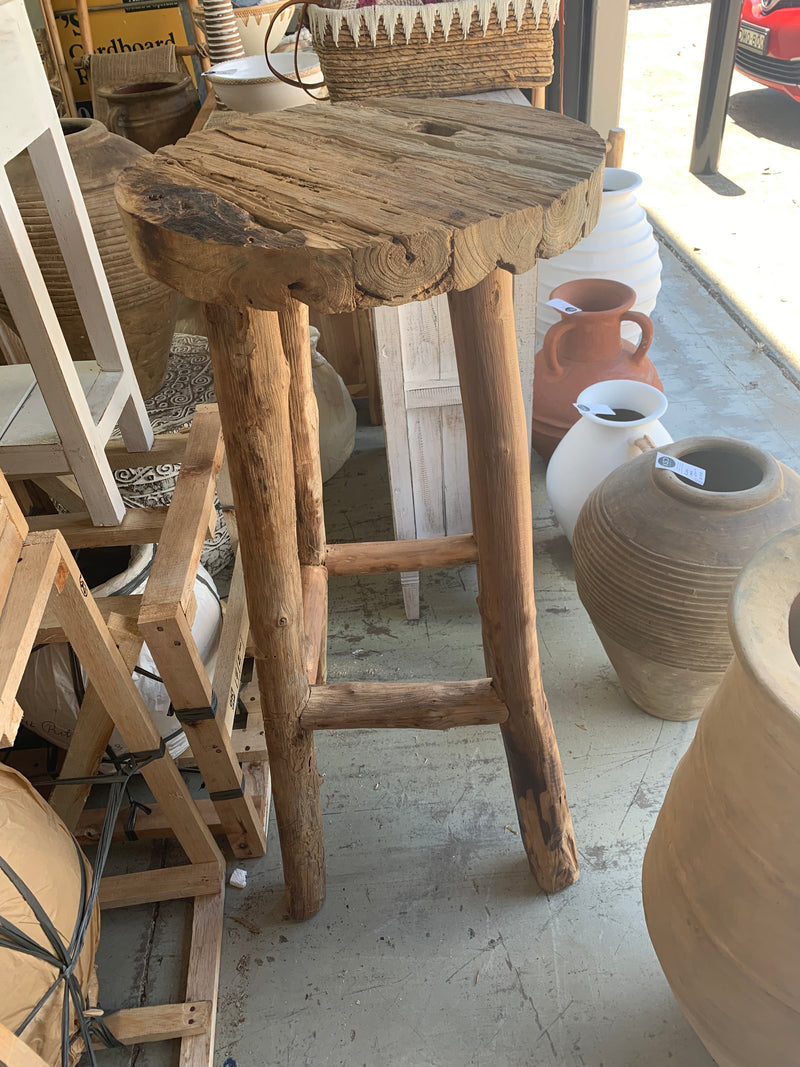 Recycled timber tall table / bar table