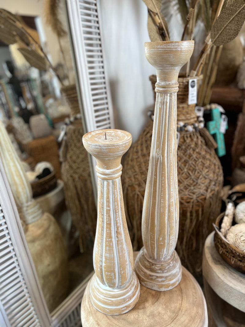 Set 2 natural candlesticks