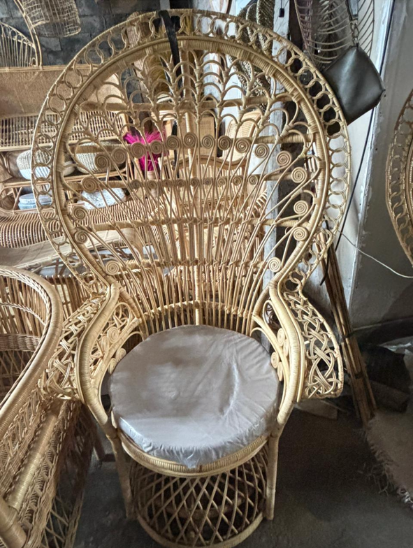Handmade Bali Princess Chair / Natural Rattan Boho Furniture